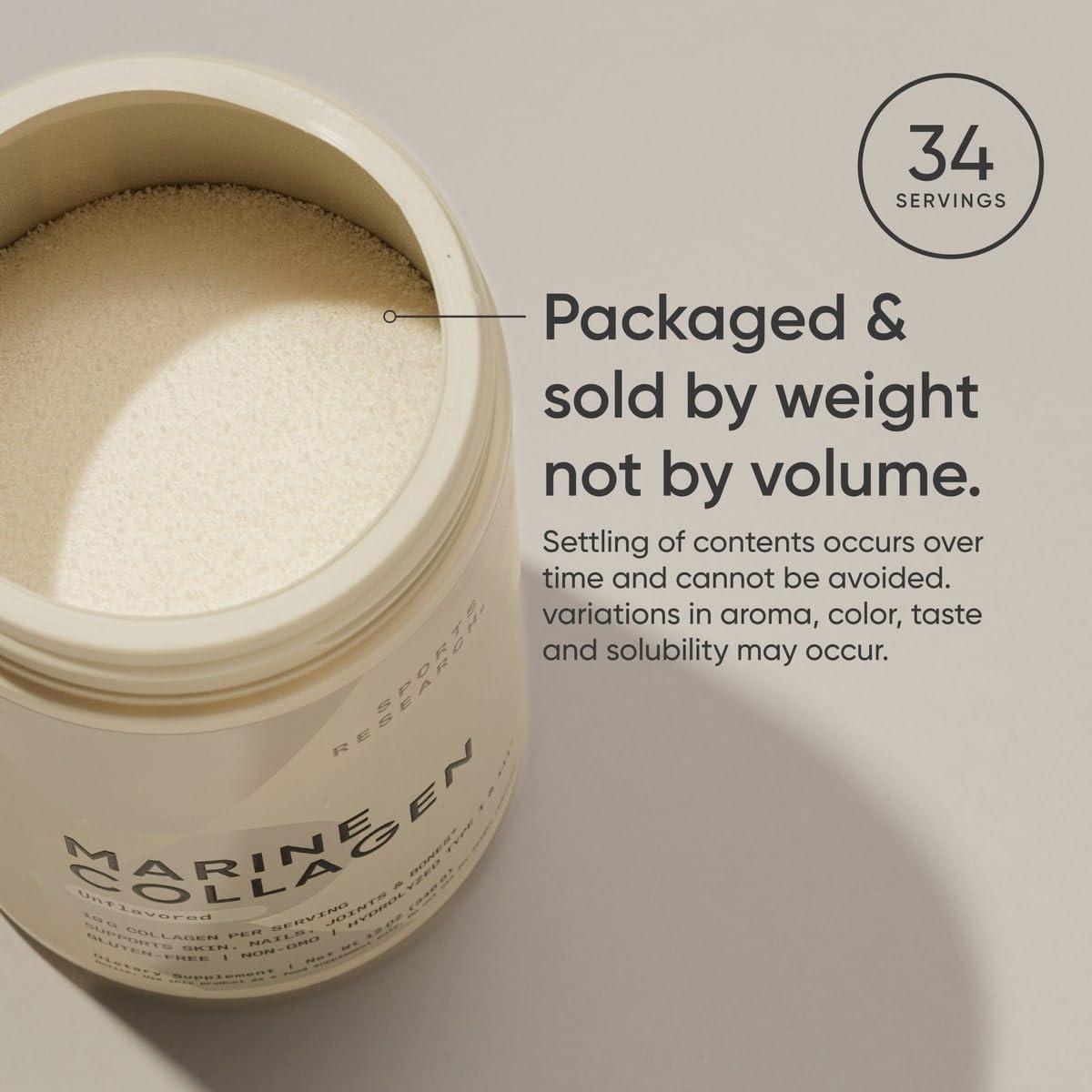 Polvo de Péptidos de Colágeno Marino Sports Research 340g