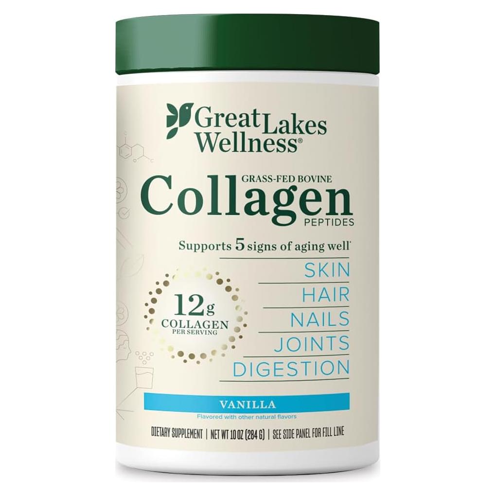 Polvo de Péptidos de Colágeno Great Lakes 283.5g Vainilla