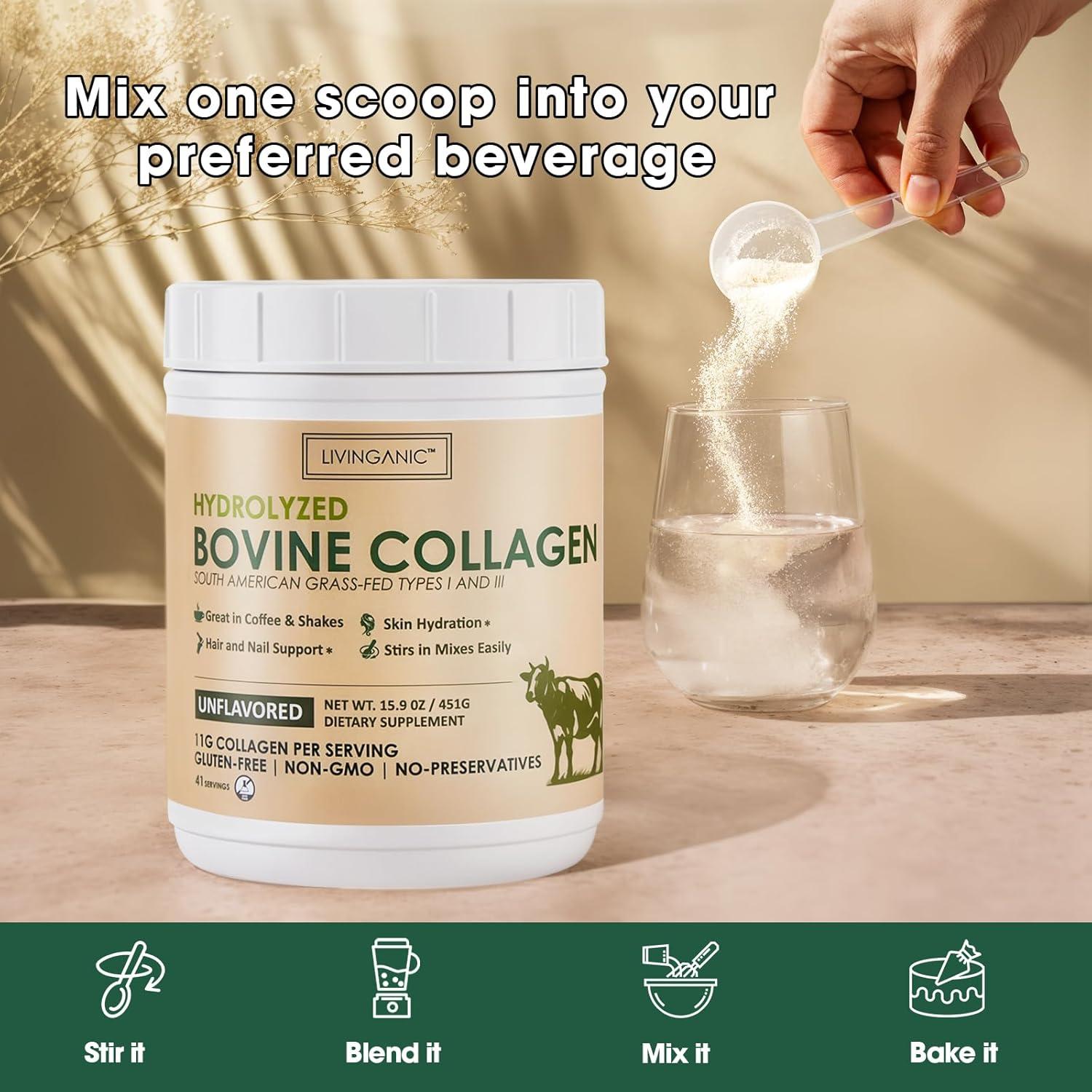 Polvo de Colágeno Hidrolizado Sin Sabor 451g Makers Nutrition