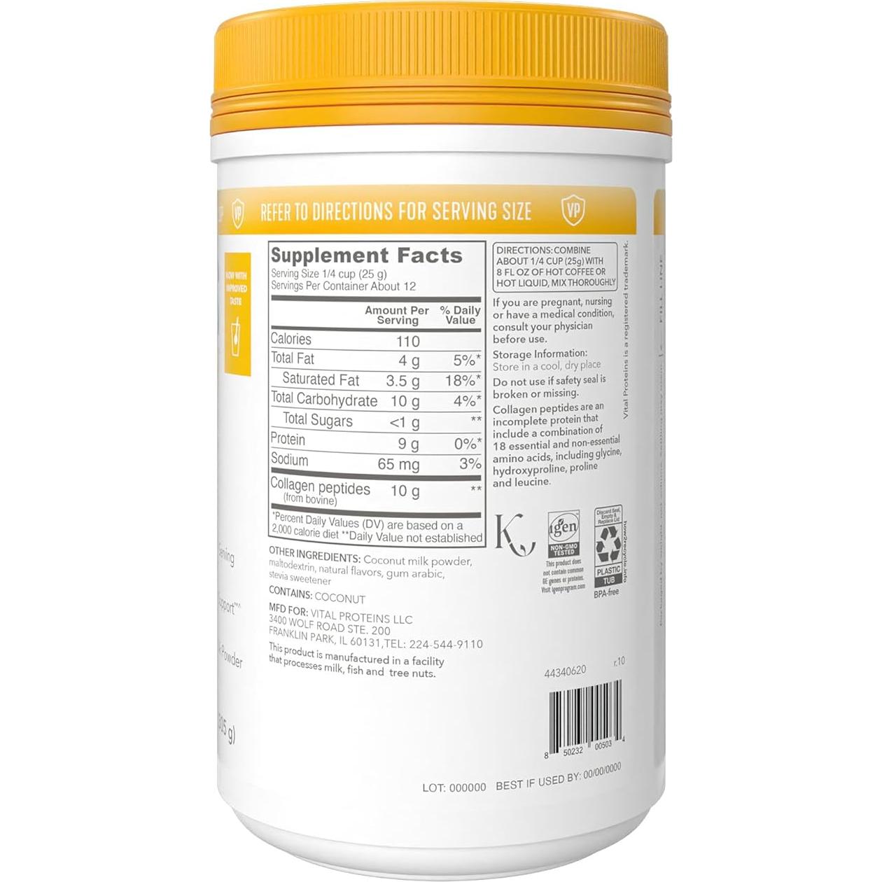 Polvo de Péptidos de Colágeno Vital Proteins 300g Vainilla