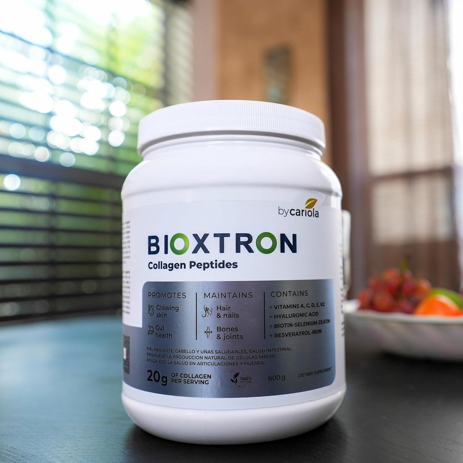 Bioxtron Polvo de Colágeno Tipo I 600g - Sin Sabor, Salud Piel y Cabello