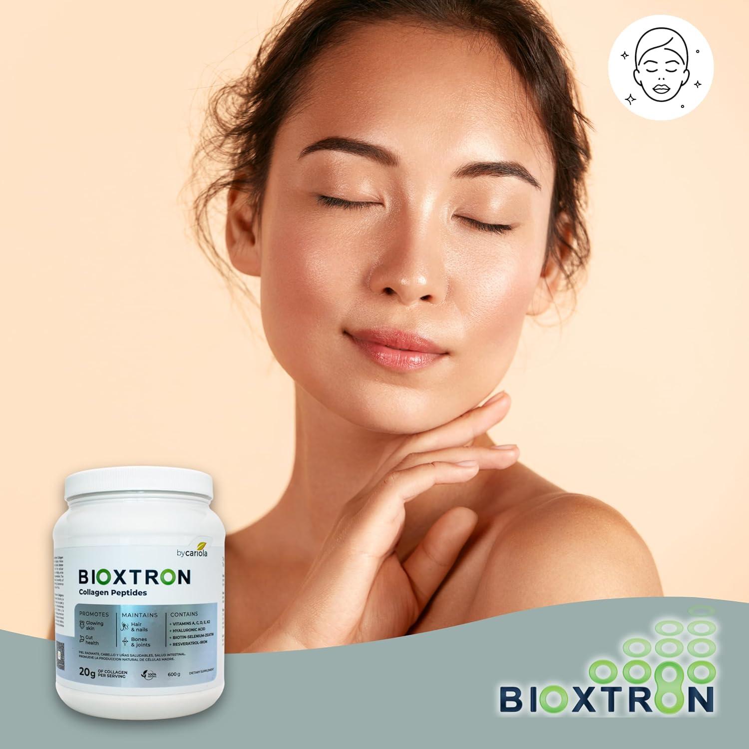 Bioxtron Polvo de Colágeno Tipo I 600g - Sin Sabor, Salud Piel y Cabello
