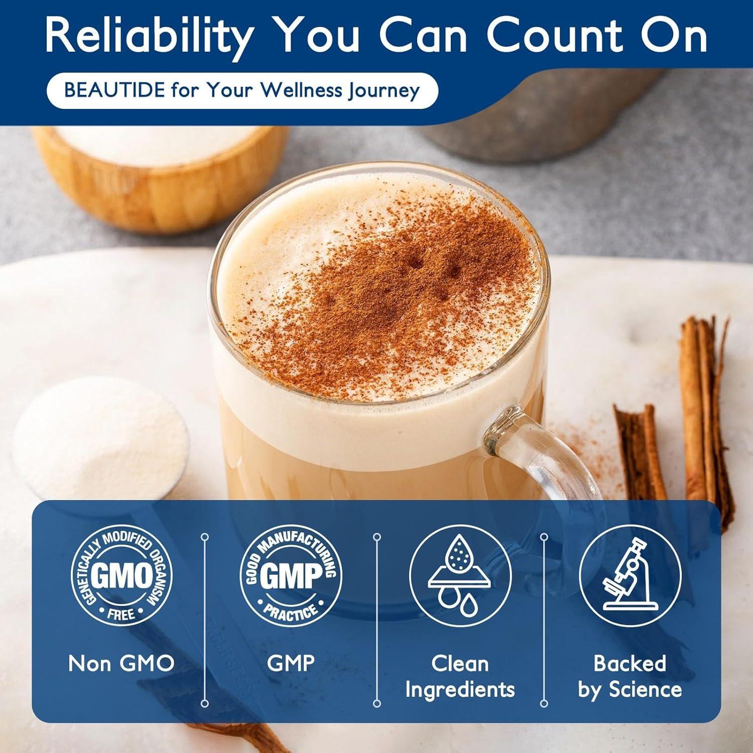 Péptidos de colágeno marino Beautide 349g con Vitamina C