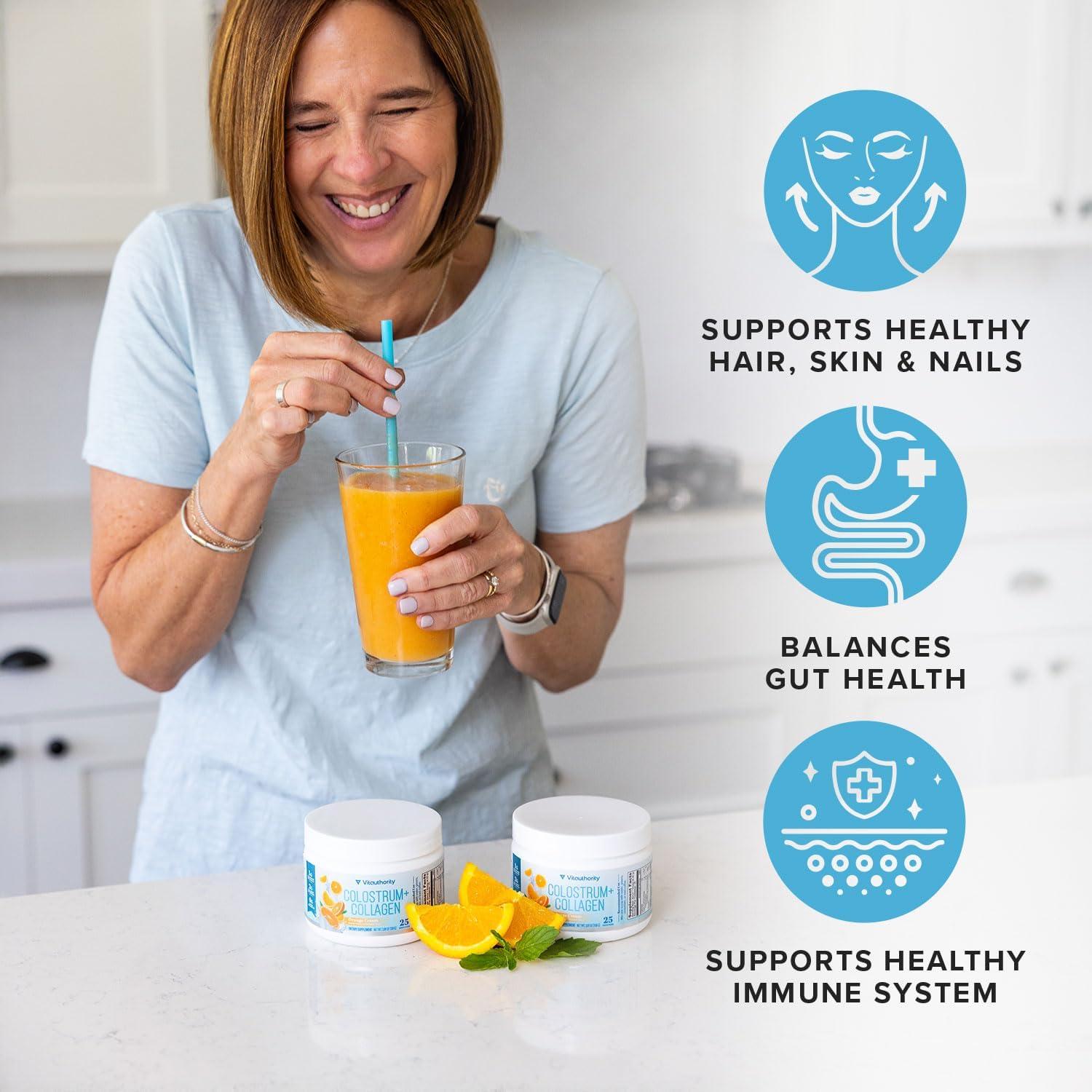 Colostrum Colágeno Hidrolizado Vitauthority 1g Colostro 2g Péptidos