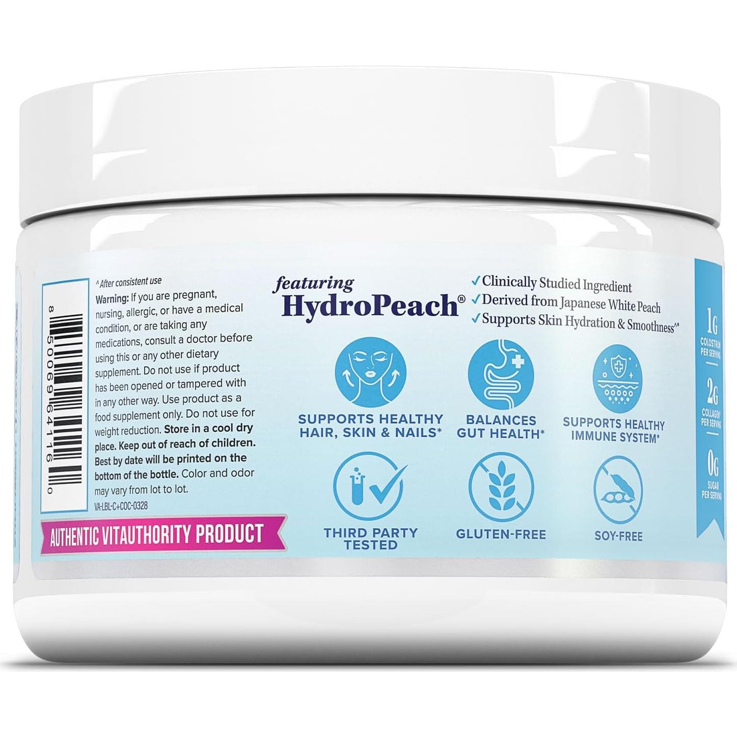 Colostrum Colágeno Hidrolizado Vitauthority 1g Colostro 2g Péptidos