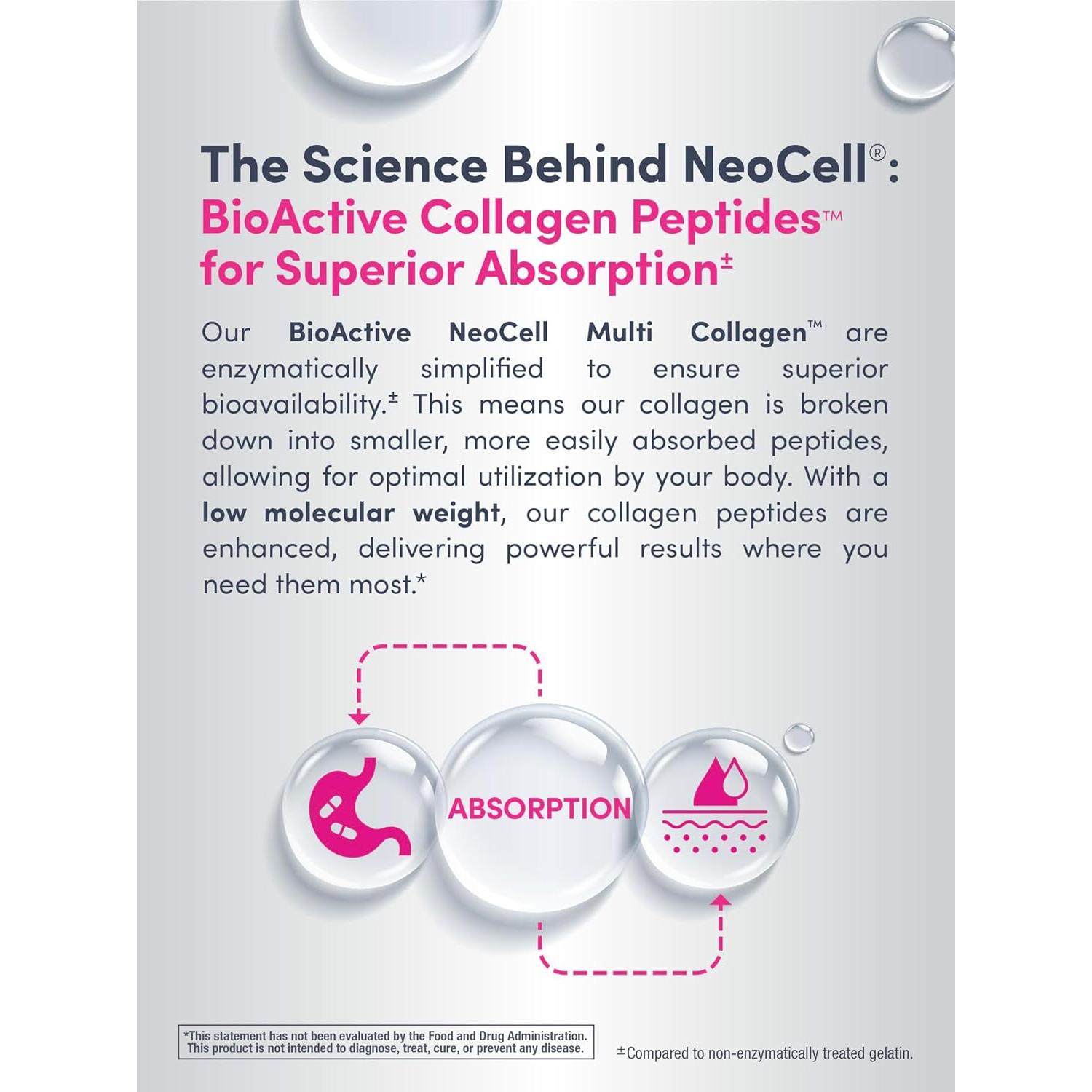 Polvo de Colágeno Hidrolizado NeoCell 255g - 10 Tipos para Piel y Cabello