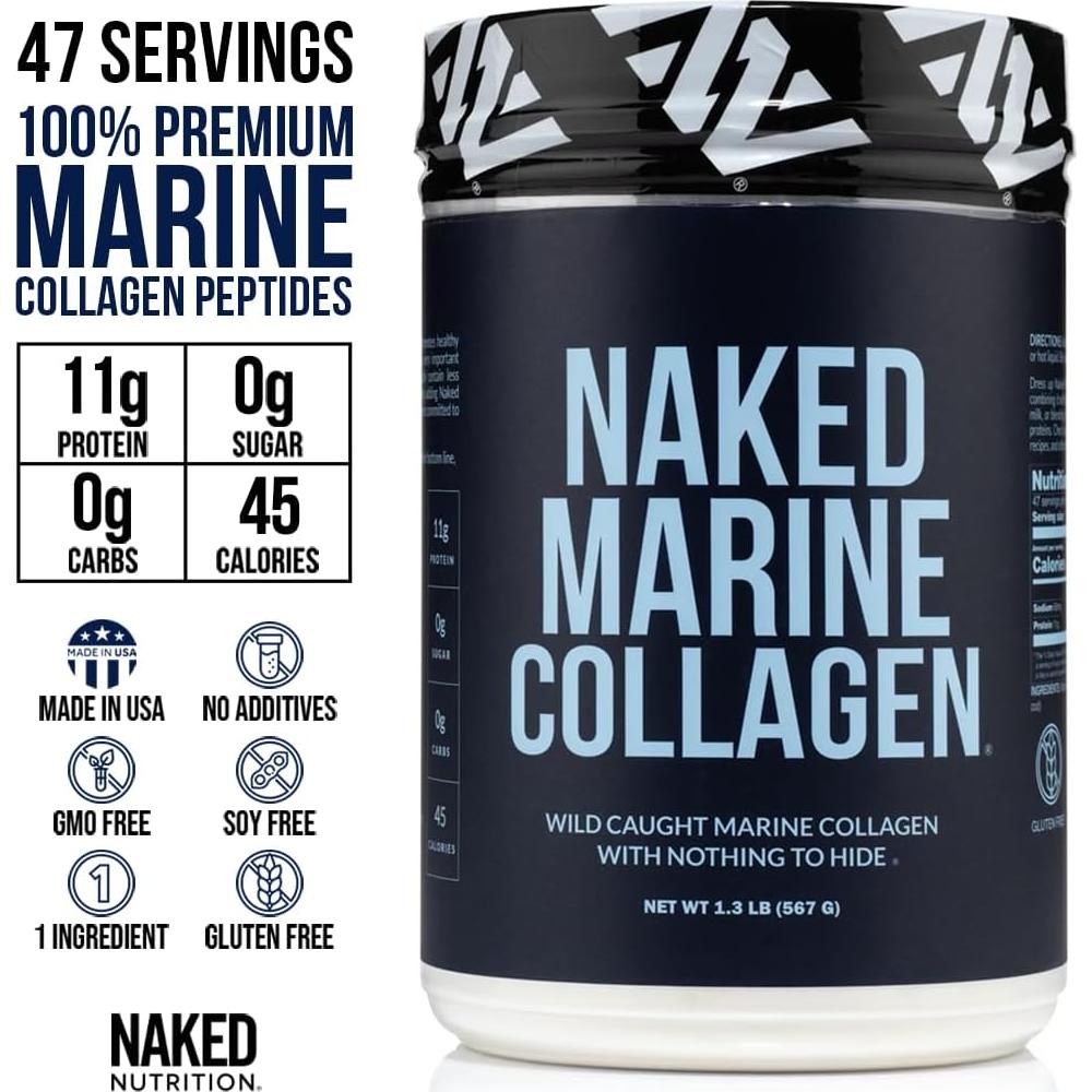 Colágeno Marino NAKED Pétidos en Polvo 0.57kg - Sin Sabor