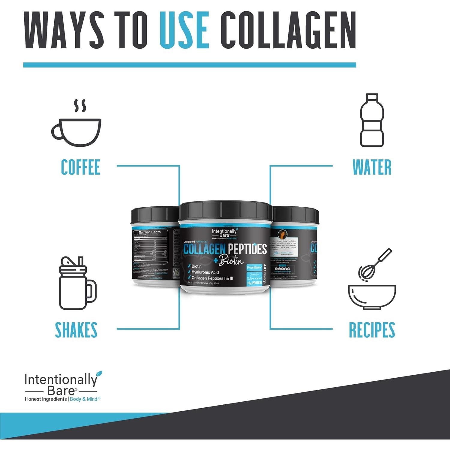 Polvo de colágeno sin sabor Deley Naturals 550g - 40 porciones