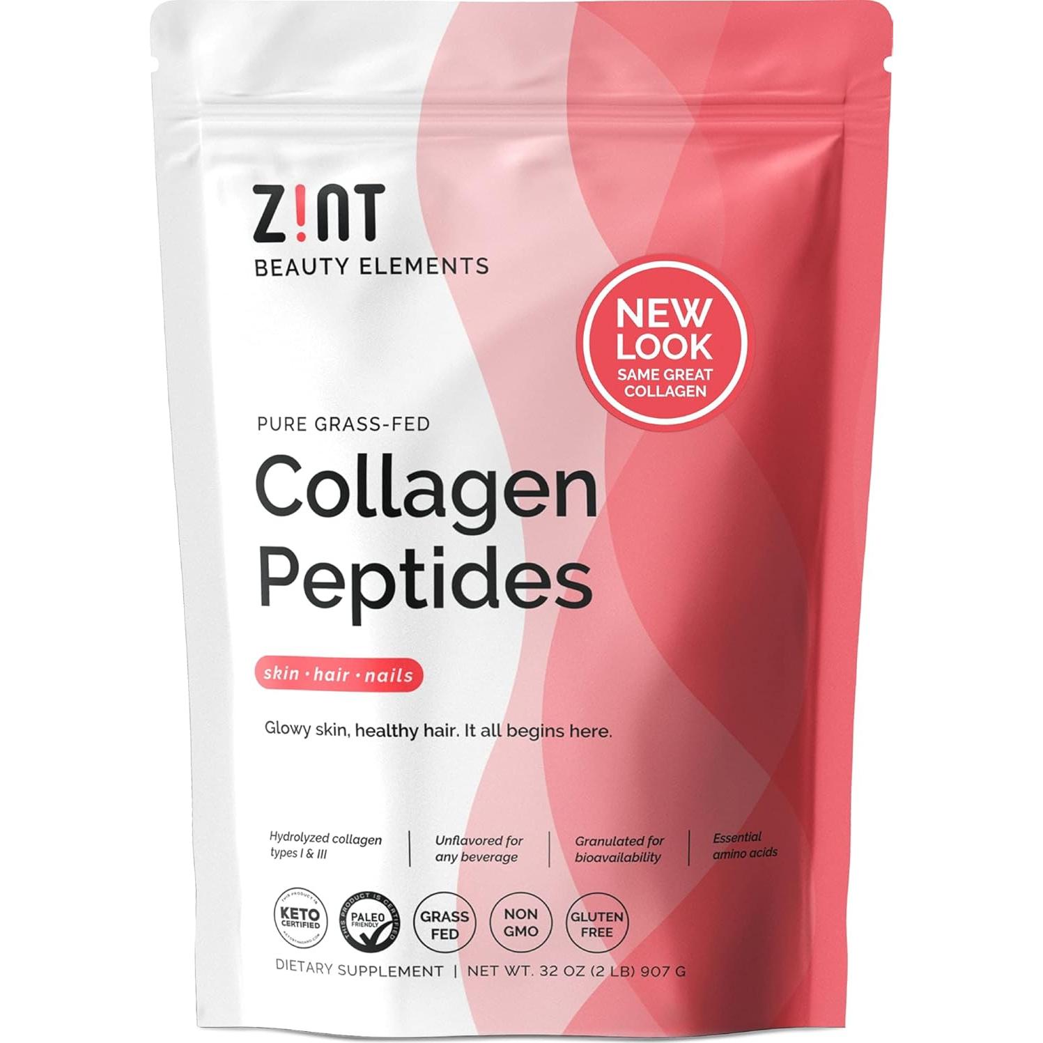 Polvo de Colágeno Hidrolizado Zint 907 g - Tipo I y III