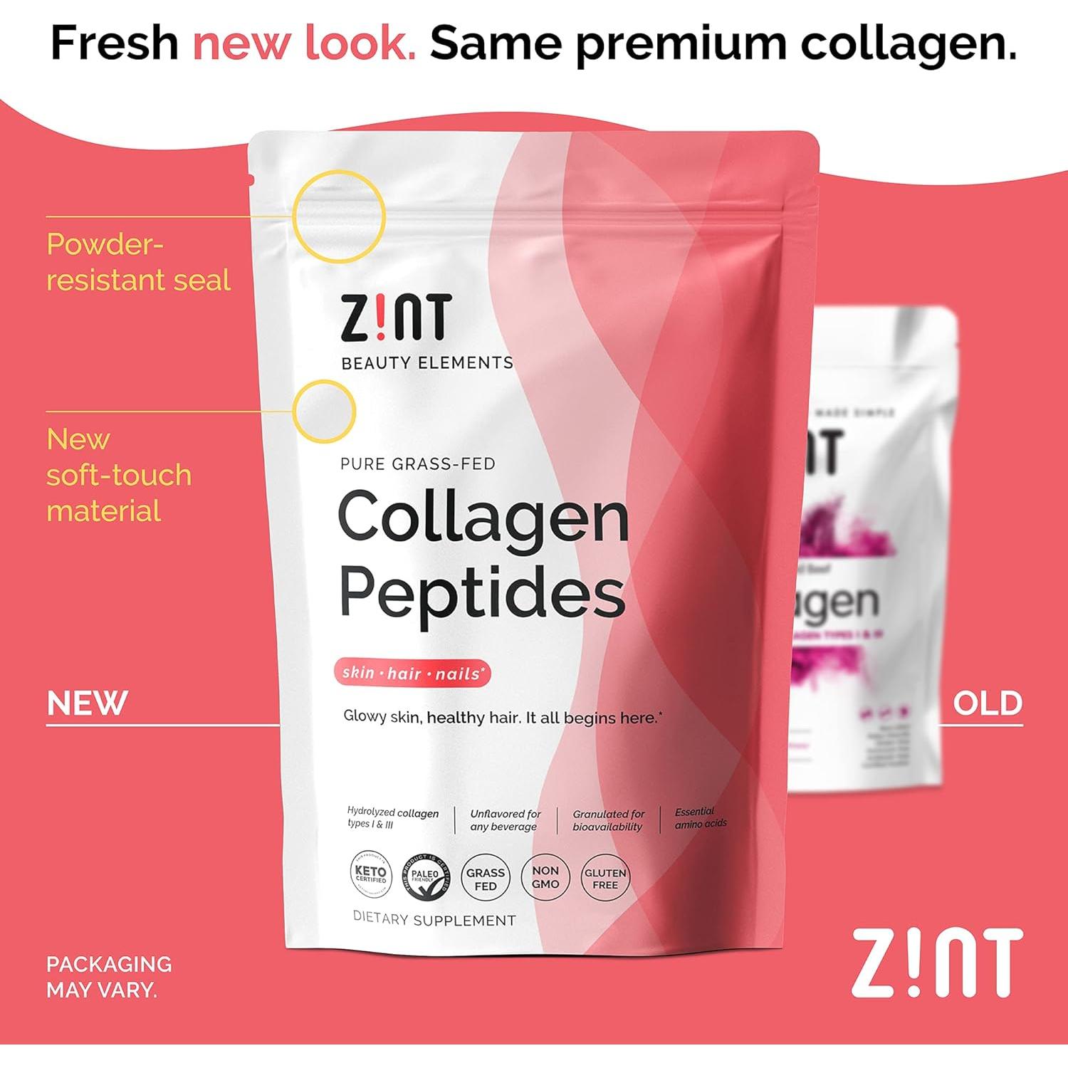 Polvo de Colágeno Hidrolizado Zint 907 g - Tipo I y III