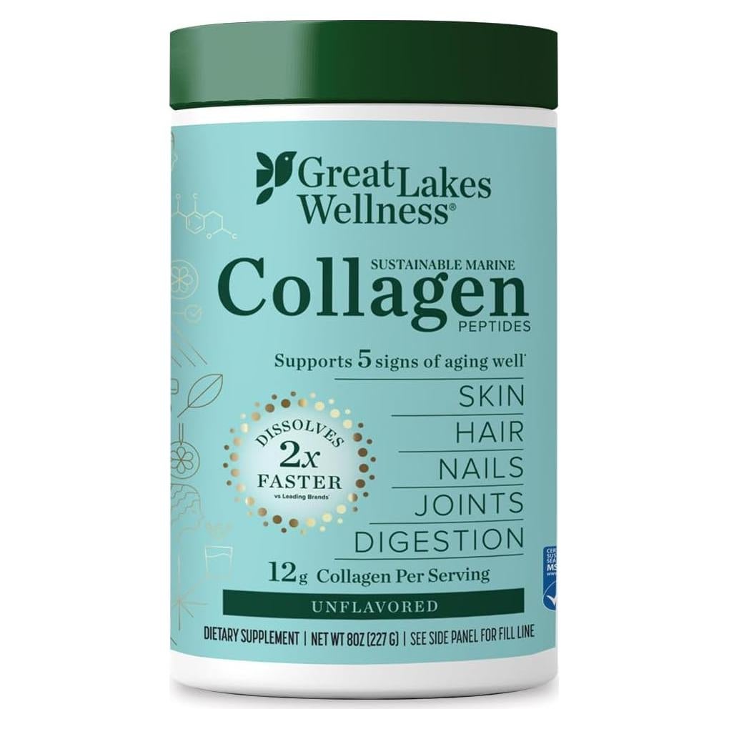 Colágeno Marino Sostenible Great Lakes 226.8 g Hidrolizado