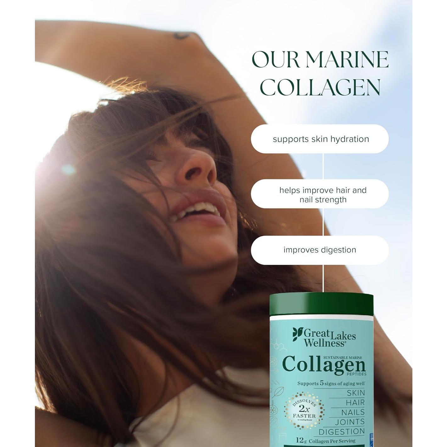 Colágeno Marino Sostenible Great Lakes 226.8 g Hidrolizado