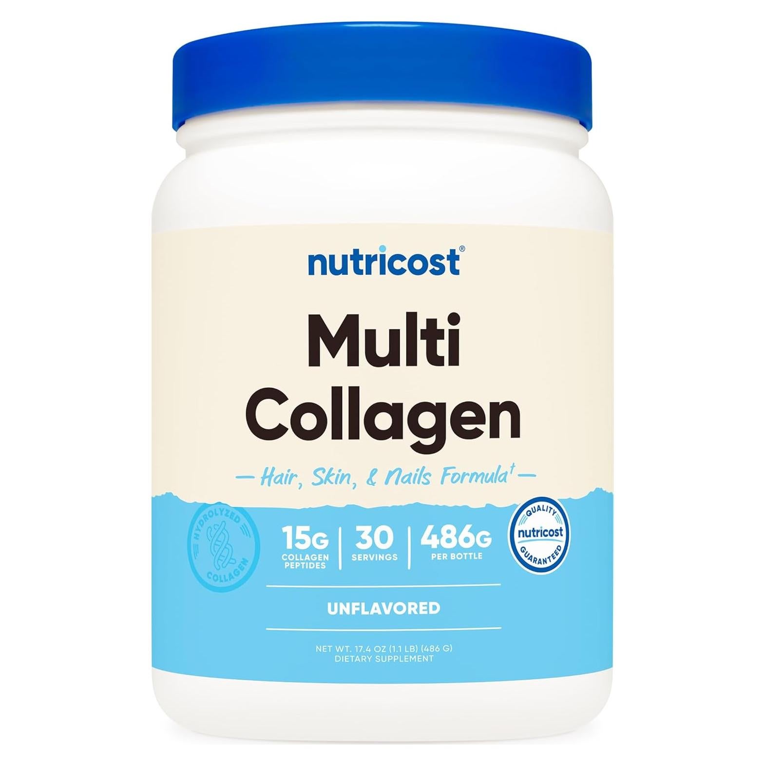 Proteína de Colágeno Sin Sabor Nutricost 30 Porciones 0.59kg