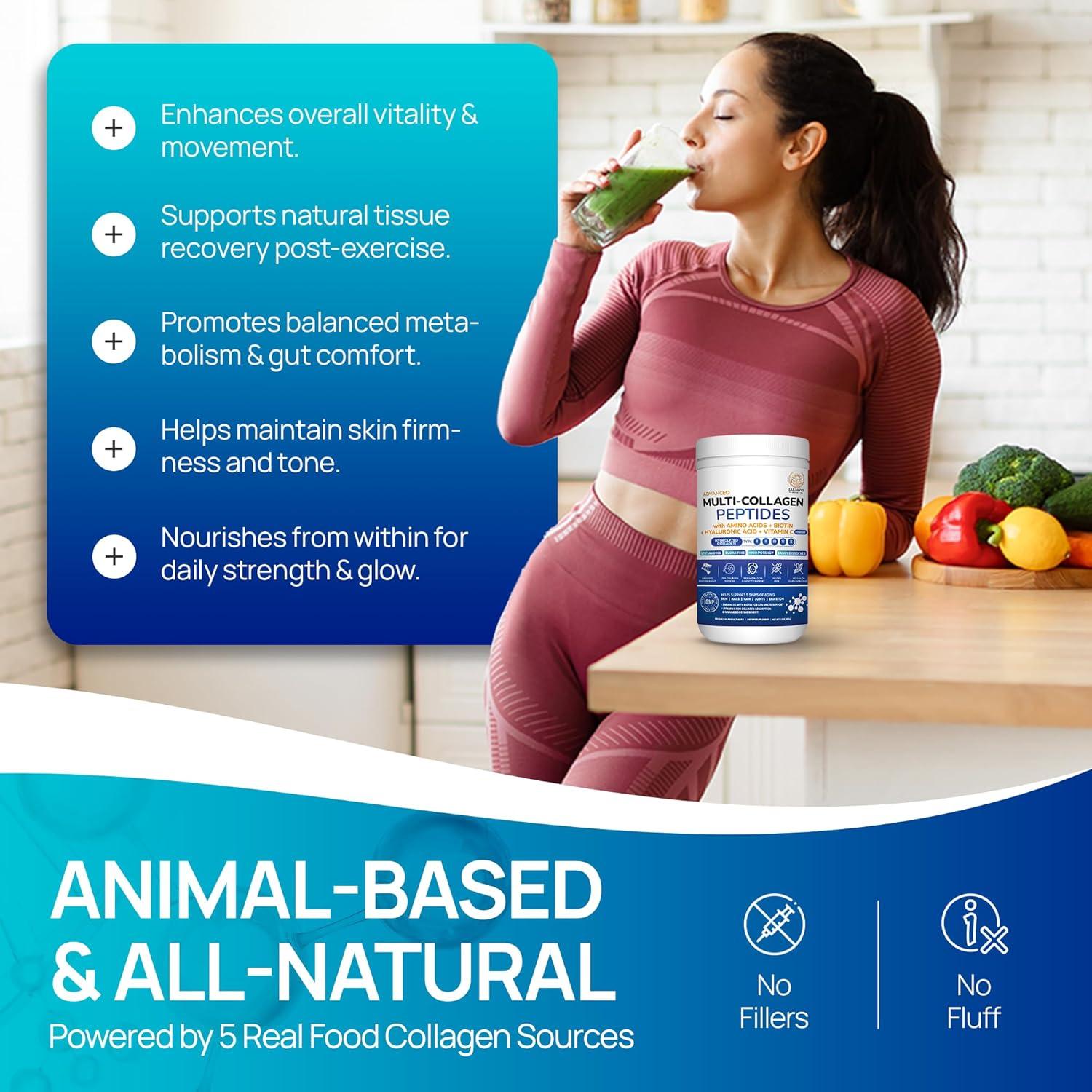 Polvo de Colágeno Hidrolizado 500g | Con Biotina y Vitamina C