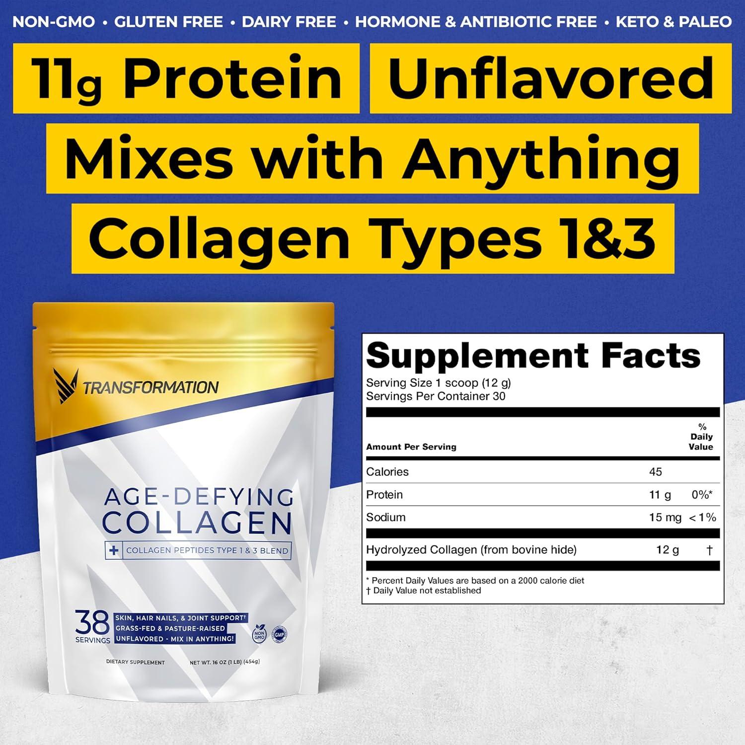 Polvo de Péptidos de Colágeno Hidrolizado Transformación 454g