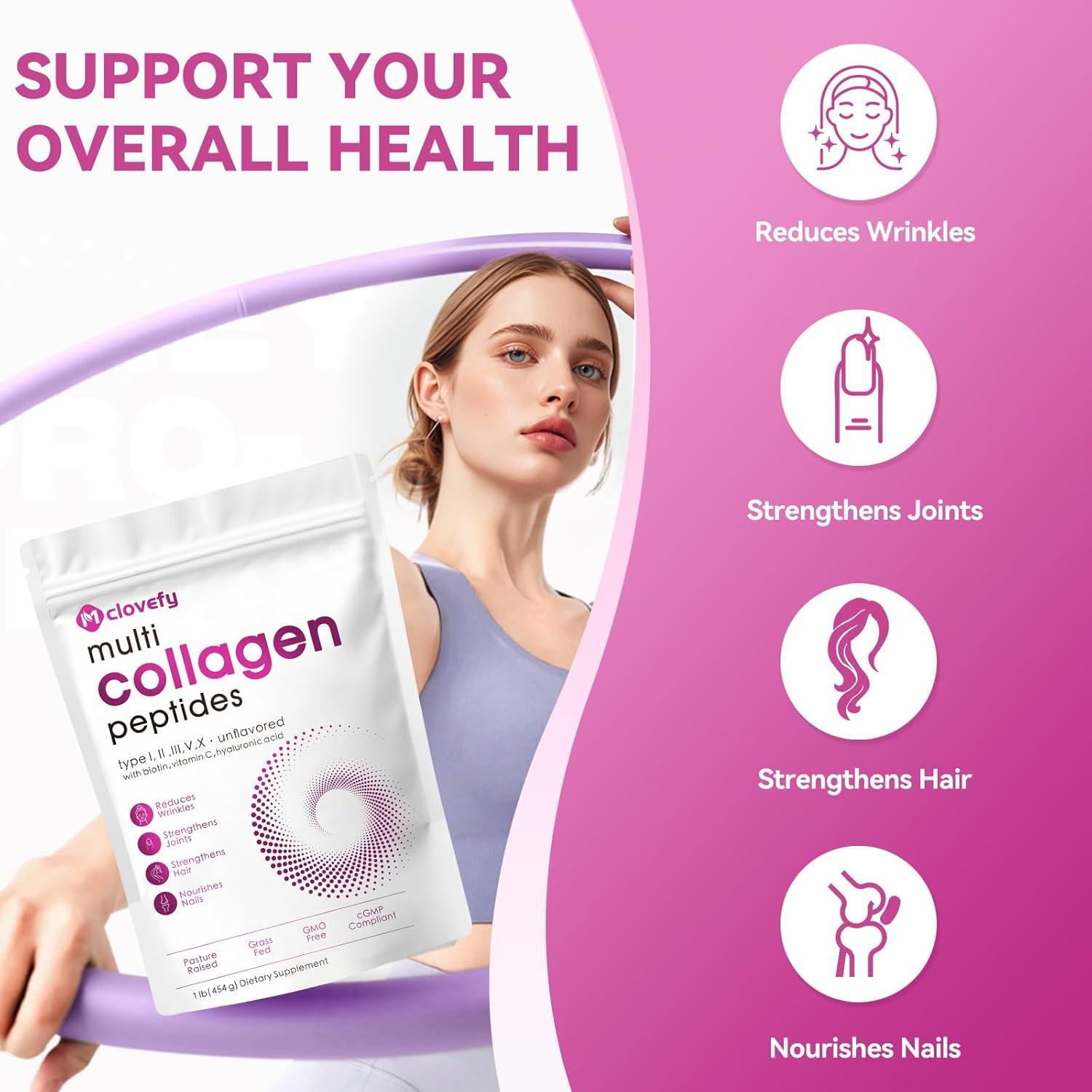 Polvo de Péptidos de Colágeno Mclovefy 454 g - 41 Porciones