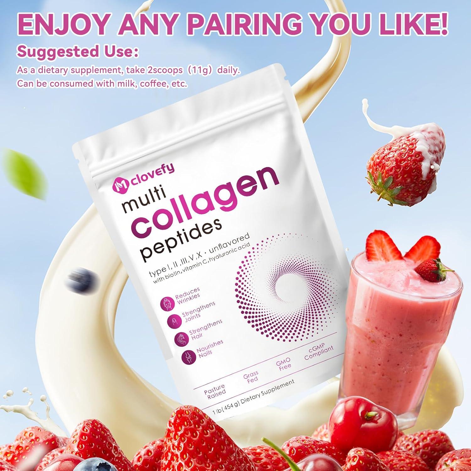 Polvo de Péptidos de Colágeno Mclovefy 454 g - 41 Porciones