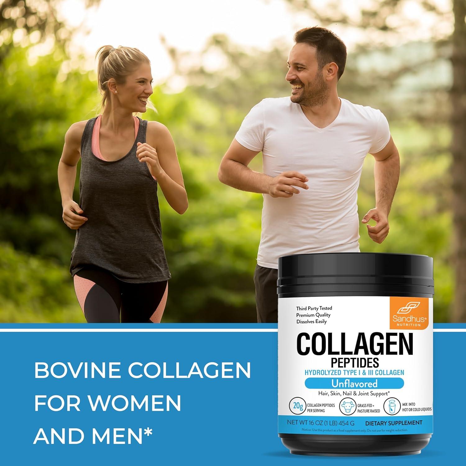 Polvo de Péptidos de Colágeno Sandhu 454 g Sin Sabor