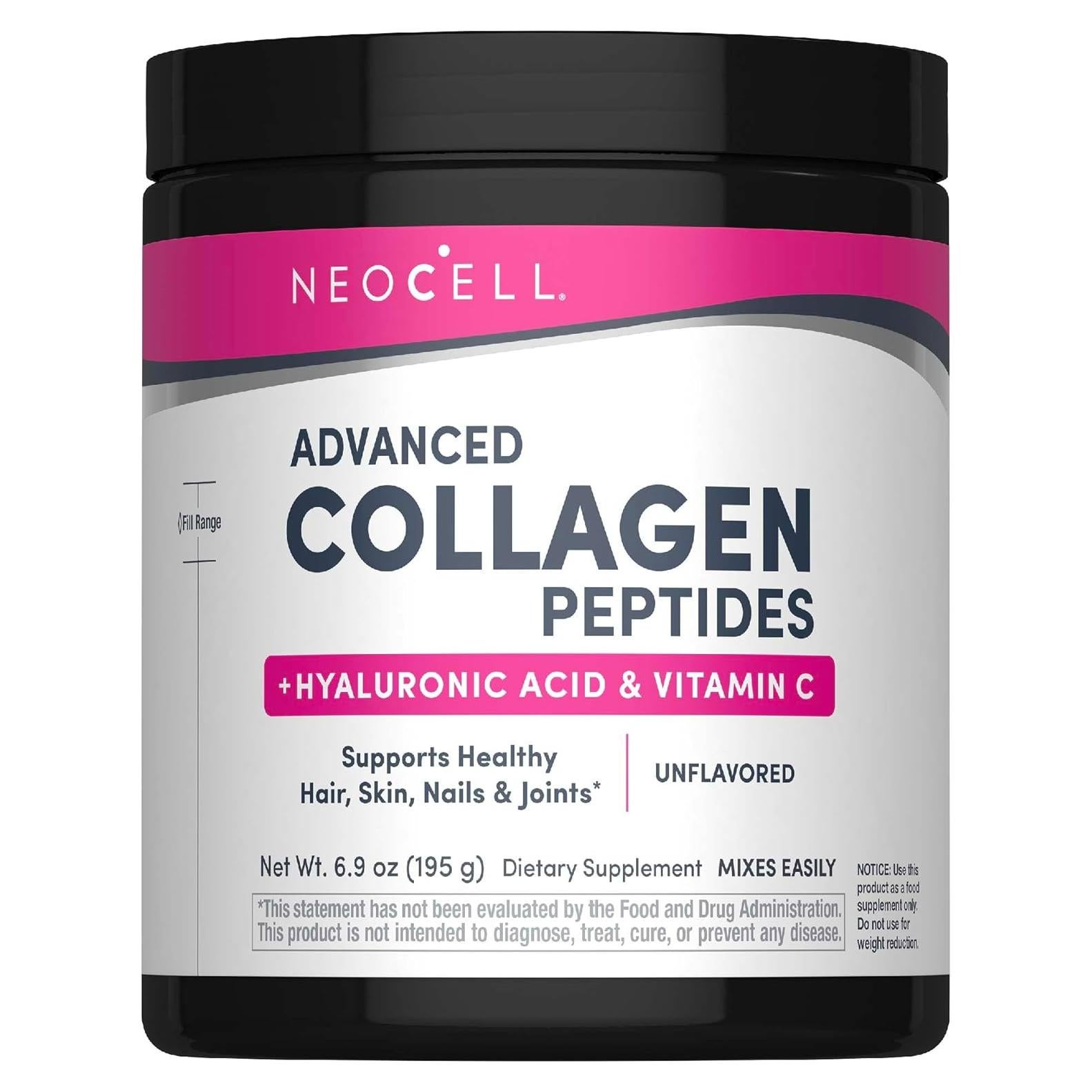 Polvo de Colágeno NeoCell Plus 196.9g con Vitamina C y Ácido Hialurónico