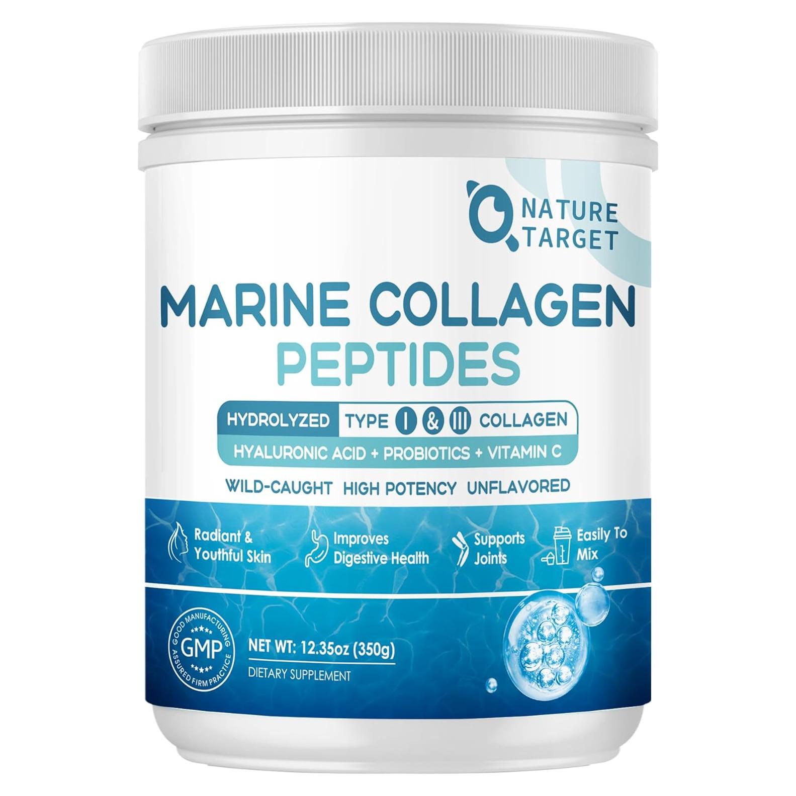 Polvo de Péptidos de Colágeno Marino Nature Target 350g