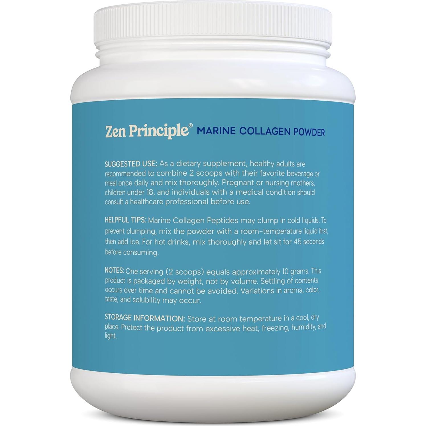 Colágeno Marino en Polvo Zen Principle 0.68 kg - Apoyo Piel y Articulaciones