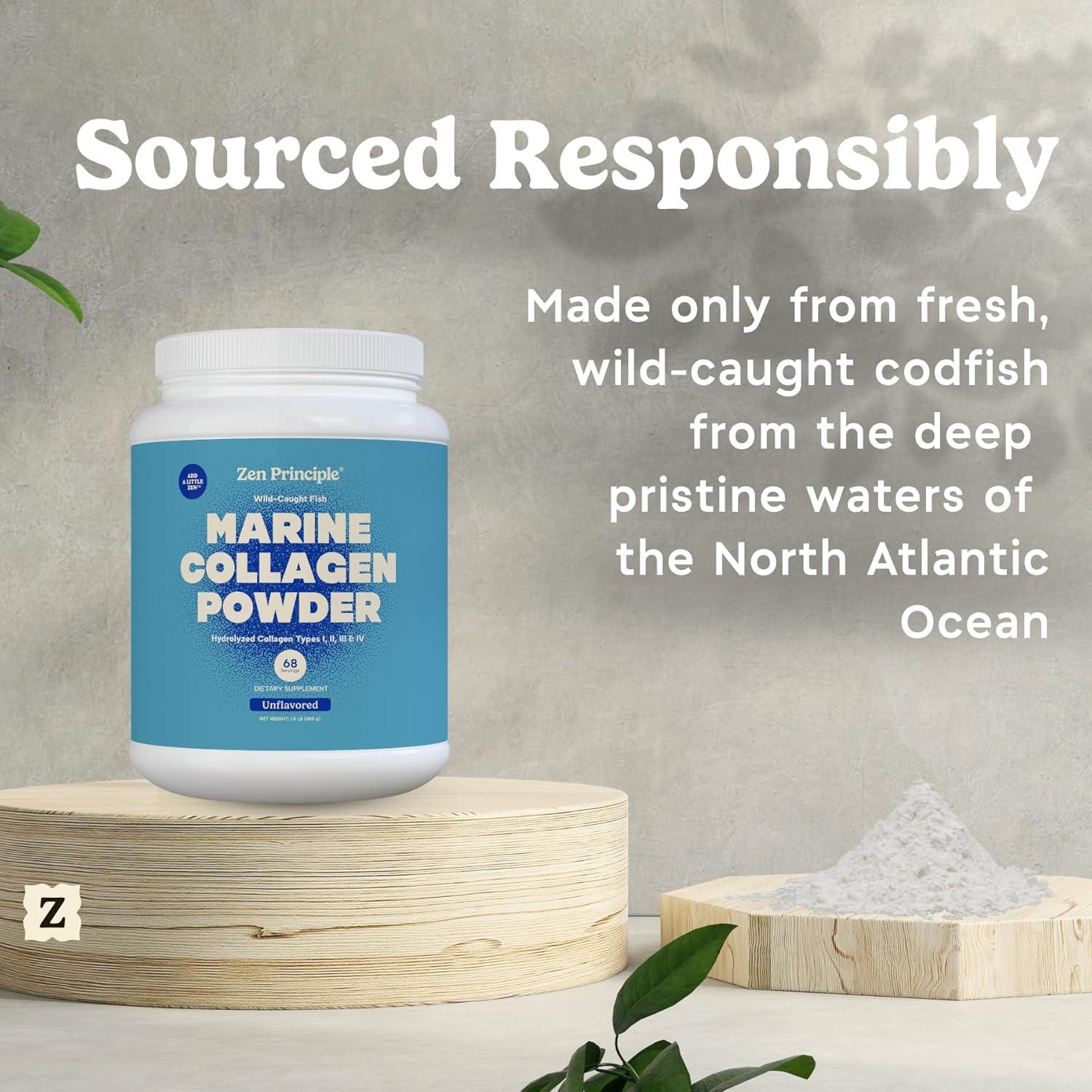 Colágeno Marino en Polvo Zen Principle 0.68 kg - Apoyo Piel y Articulaciones