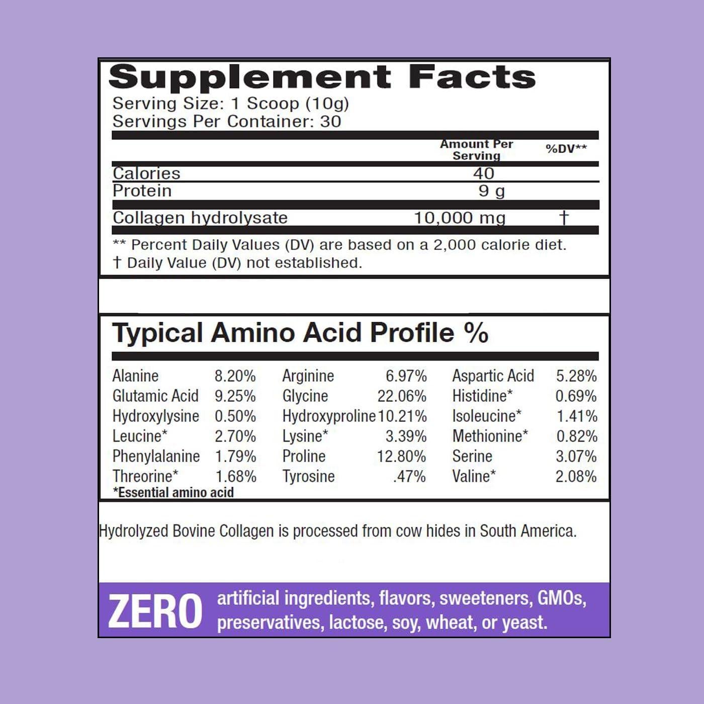 Polvo de Colágeno Hidrolizado Sanar Naturals 300 g - Sin Sabor