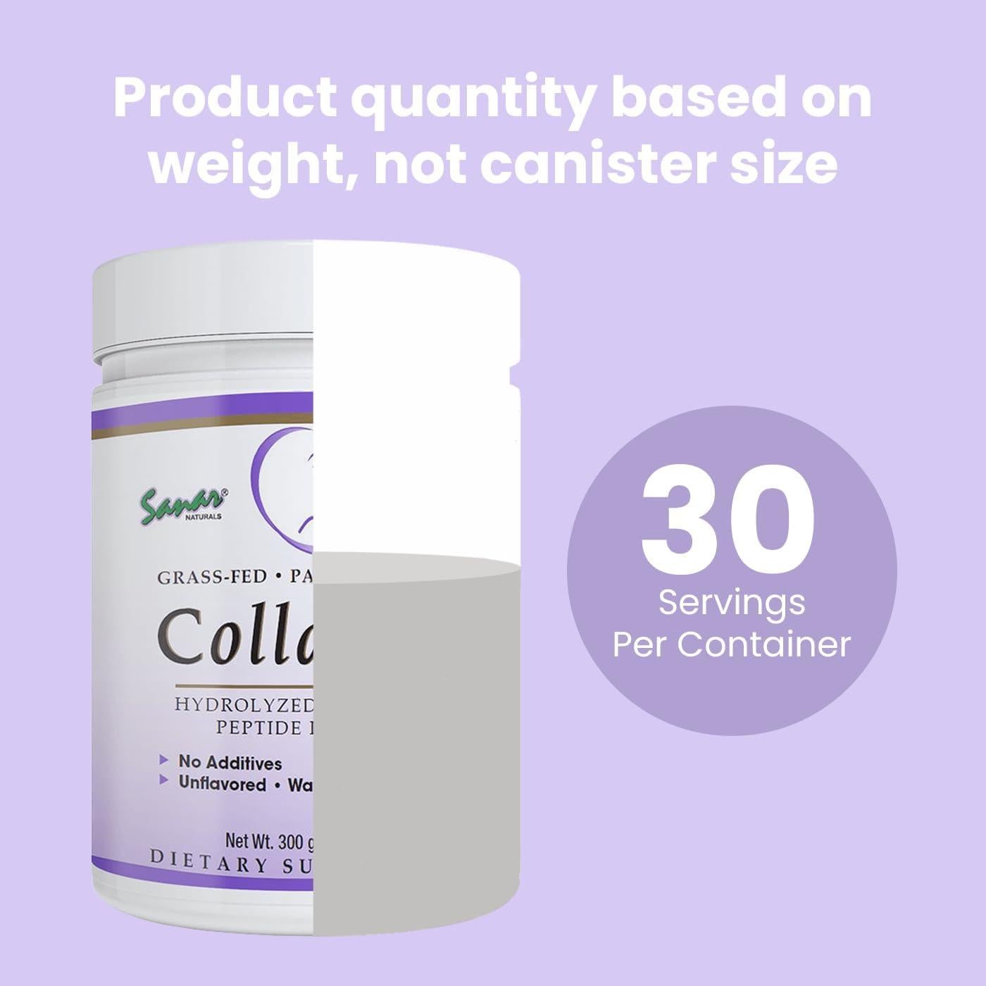 Polvo de Colágeno Hidrolizado Sanar Naturals 300 g - Sin Sabor