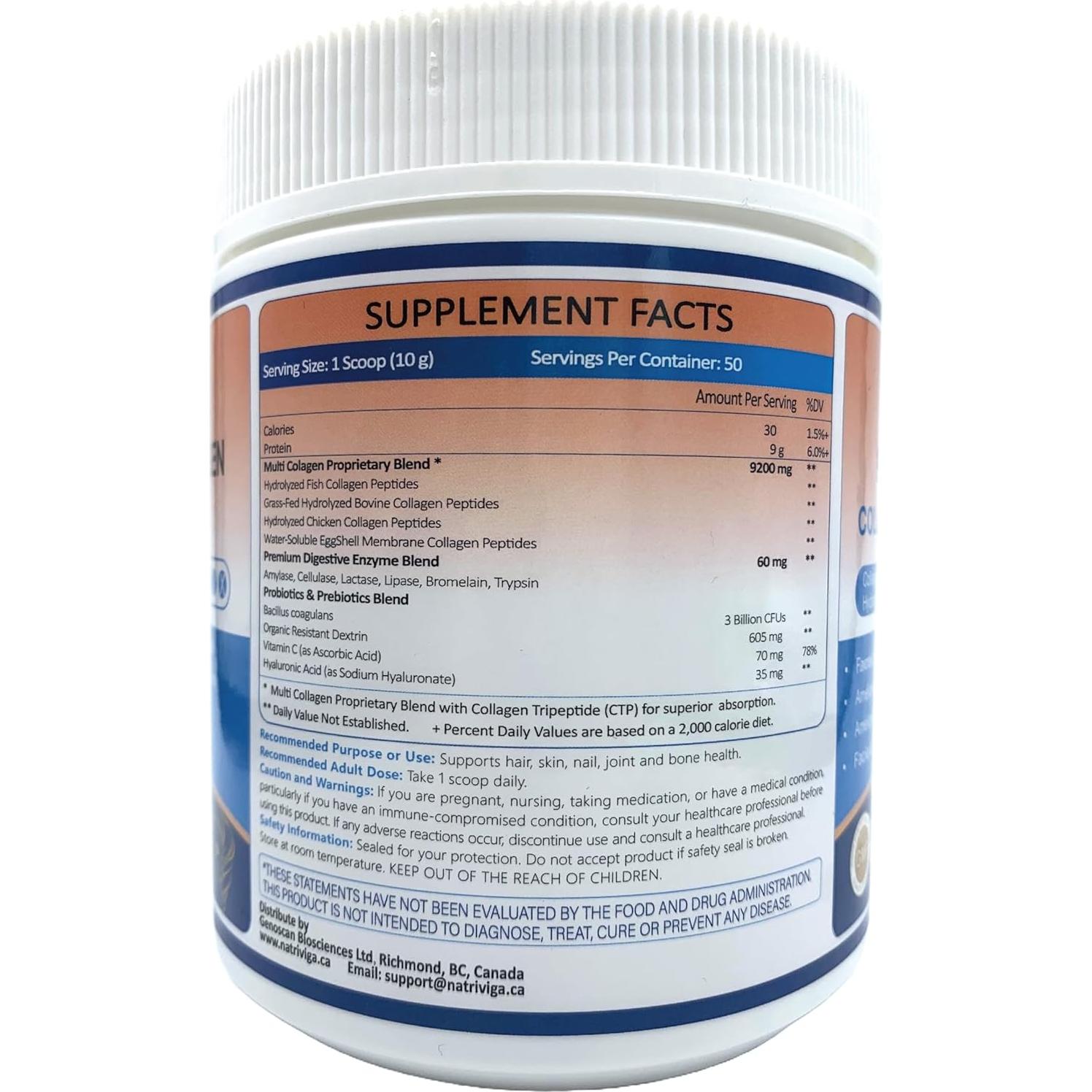 Polvo de Colágeno Hidrolizado Genoscan - 10g por Porción - Vitamina C