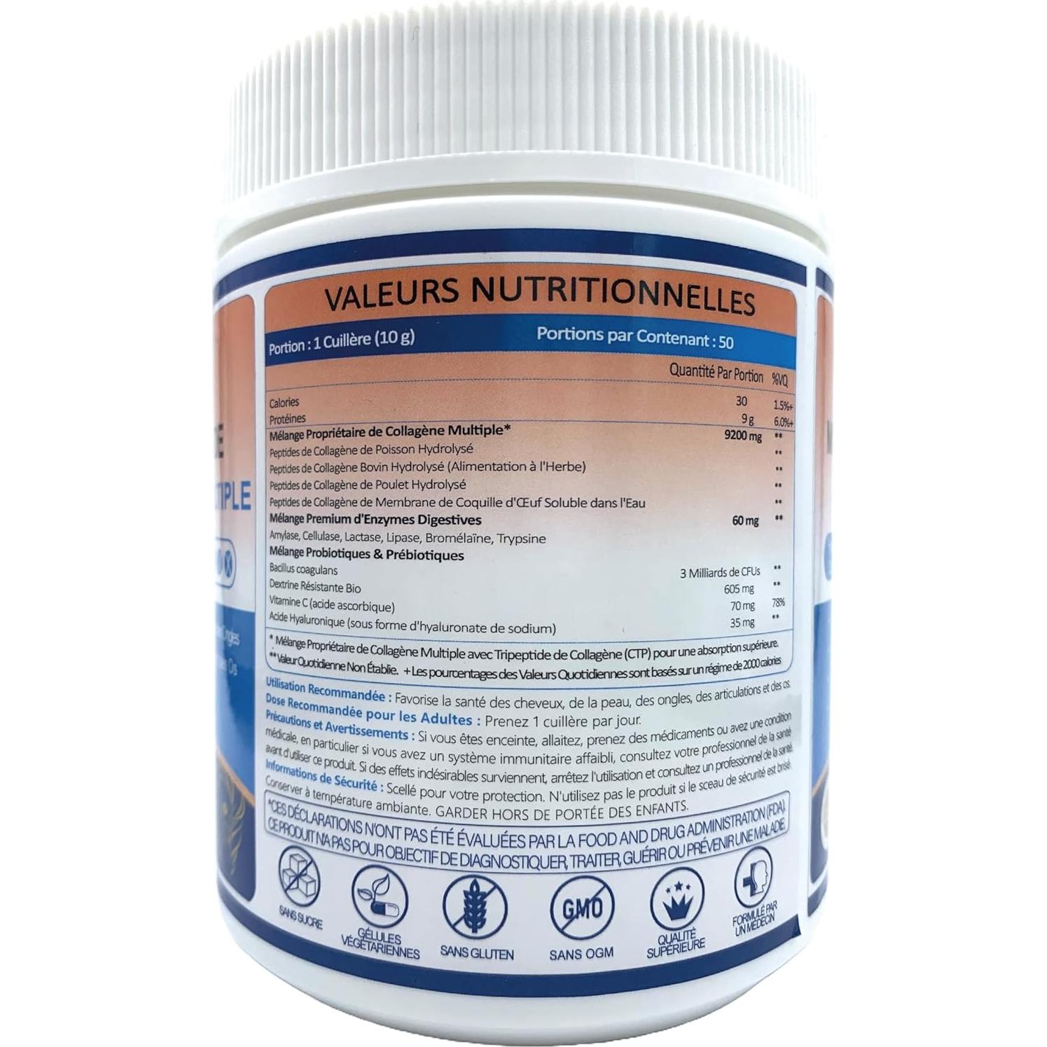 Polvo de Colágeno Hidrolizado Genoscan - 10g por Porción - Vitamina C