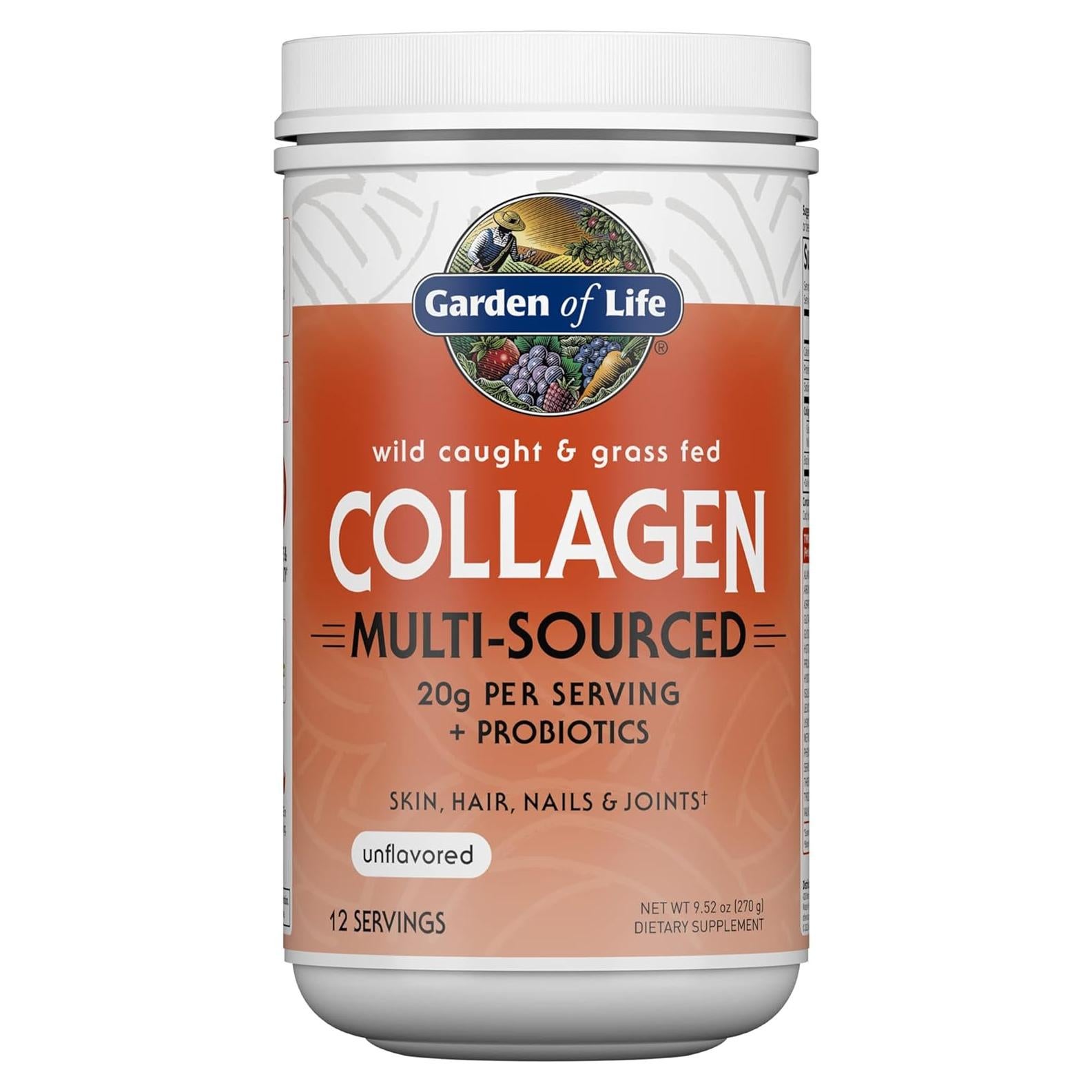 Suplemento de Colágeno Marino y Bovino Garden of Life 20g