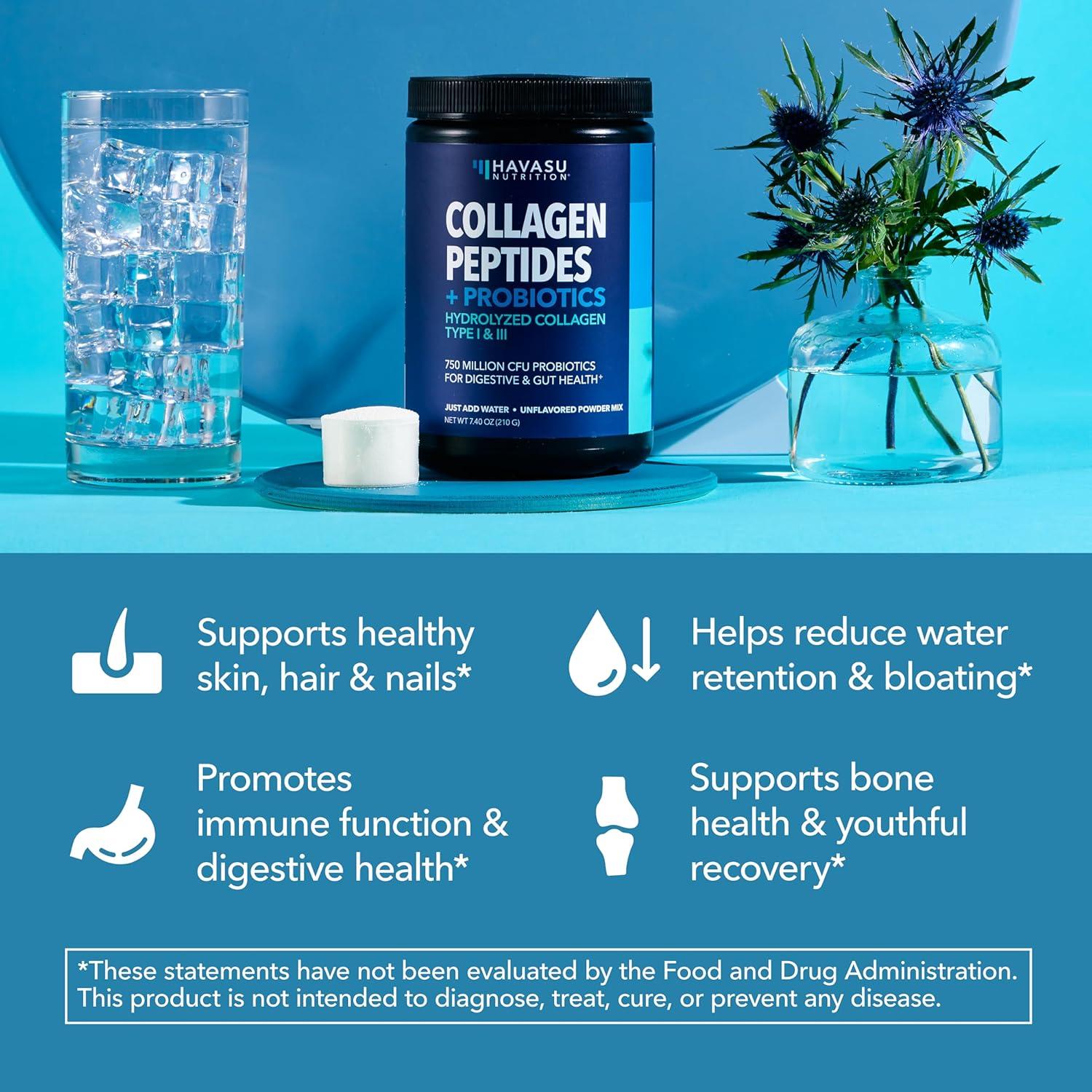 Polvo de Péptidos de Colágeno Havasu 289g - Hidrolizado Tipo I y III