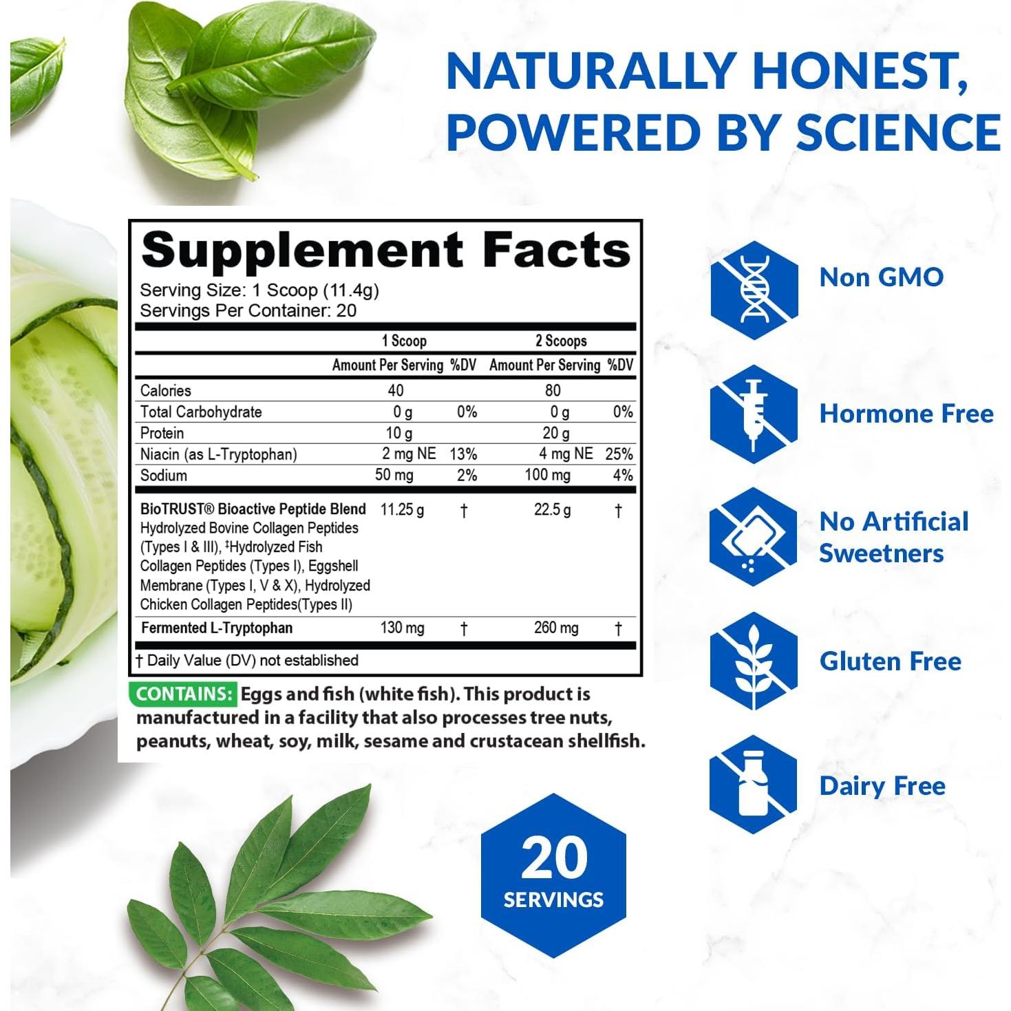 Polvo de Colágeno BioTrust Ageless Multi - 5 Tipos - 20 Porciones