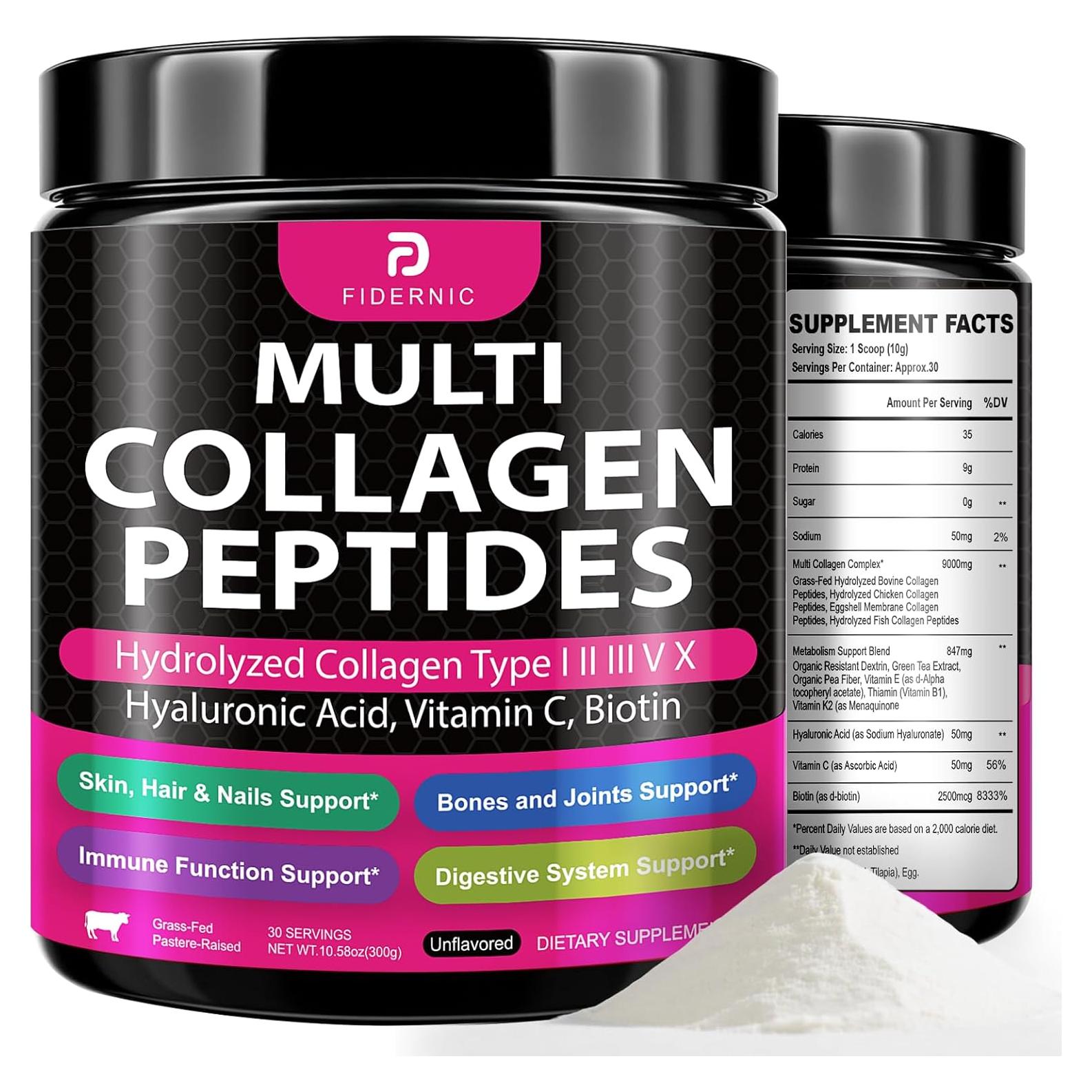 Polvo de Colágeno Hidrolizado FIDERNIC 30 Porciones 299g