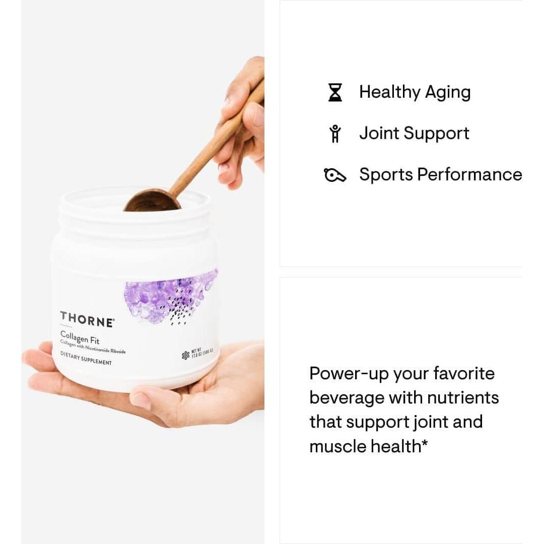 Colágeno Fit Thorne - Polvo sin sabor 504.5g - 30 porciones
