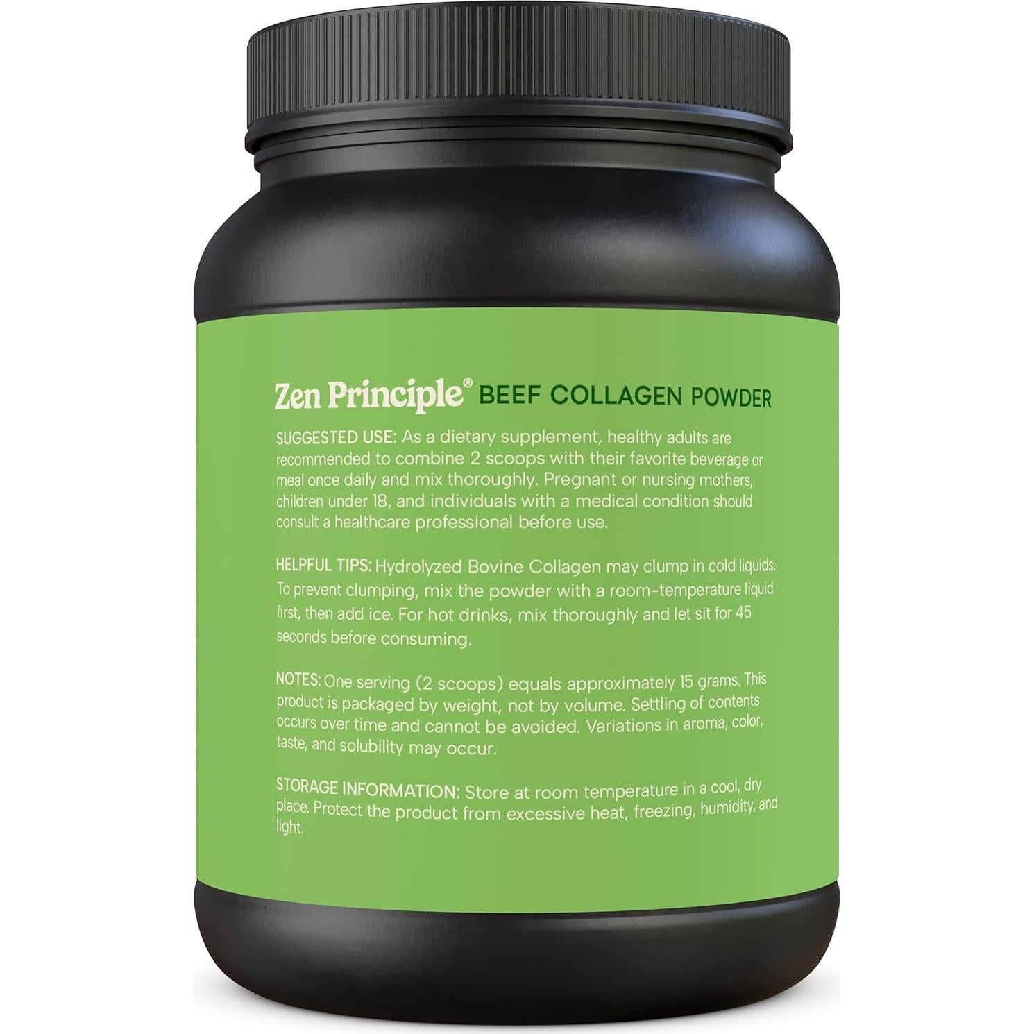 Colágeno Hidrolizado Aglomerado Principio Zen 0.68 kg Antienvejecimiento