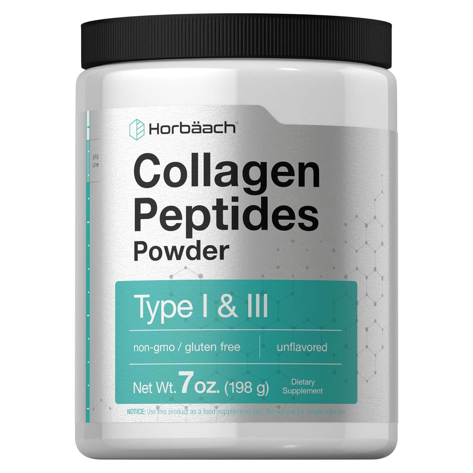 Polvo de Colágeno Horbaach 198g Tipo I y III Sin Sabor
