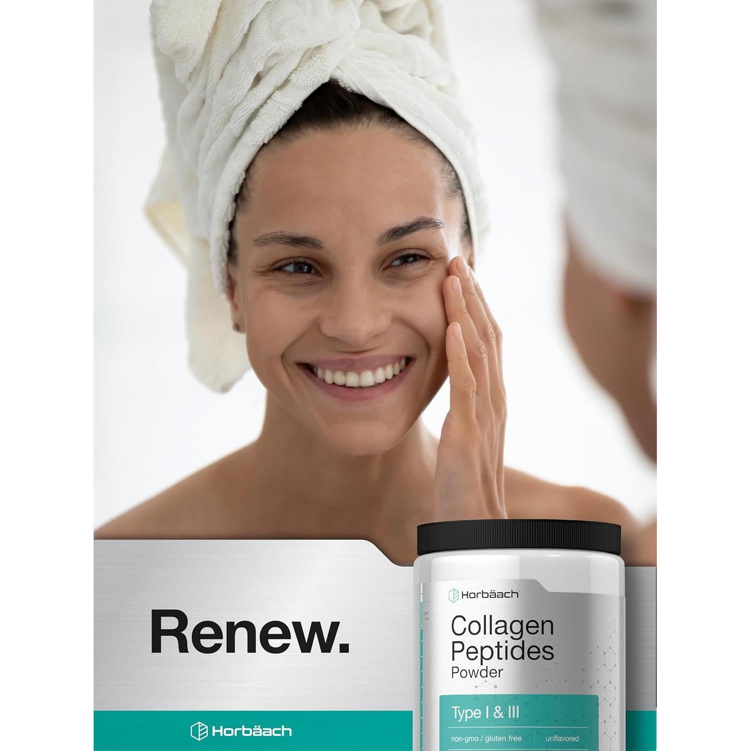 Polvo de Colágeno Horbaach 198g Tipo I y III Sin Sabor