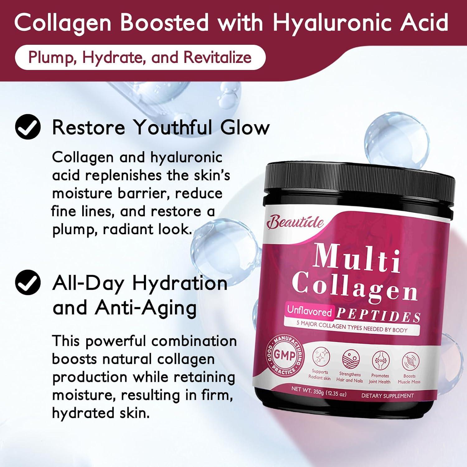 Polvo de Colágeno Hidrolizado Beautide 350g - Sin Sabor, Keto