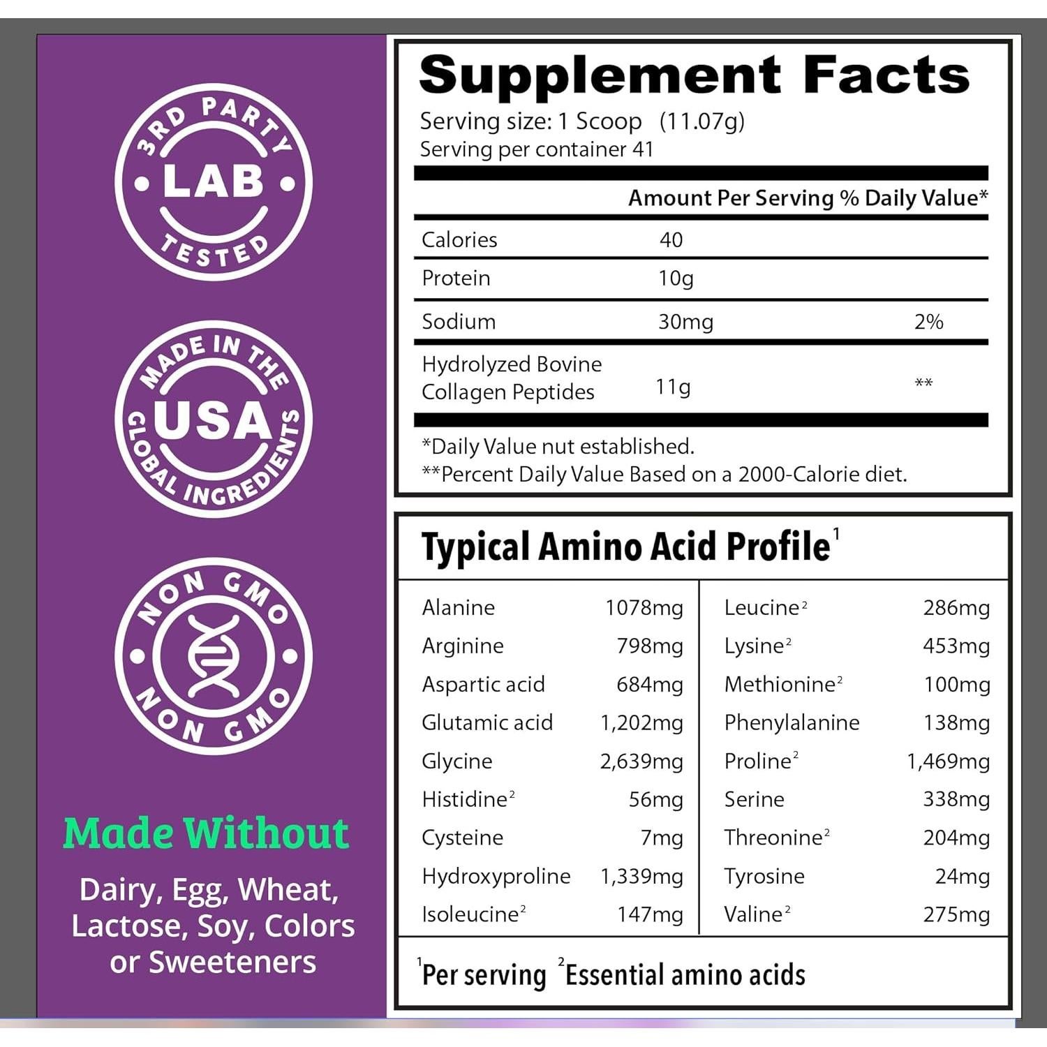 Colágeno Hidrolizado en Polvo Dr. Matthew 450g - Sin Sabor, Keto