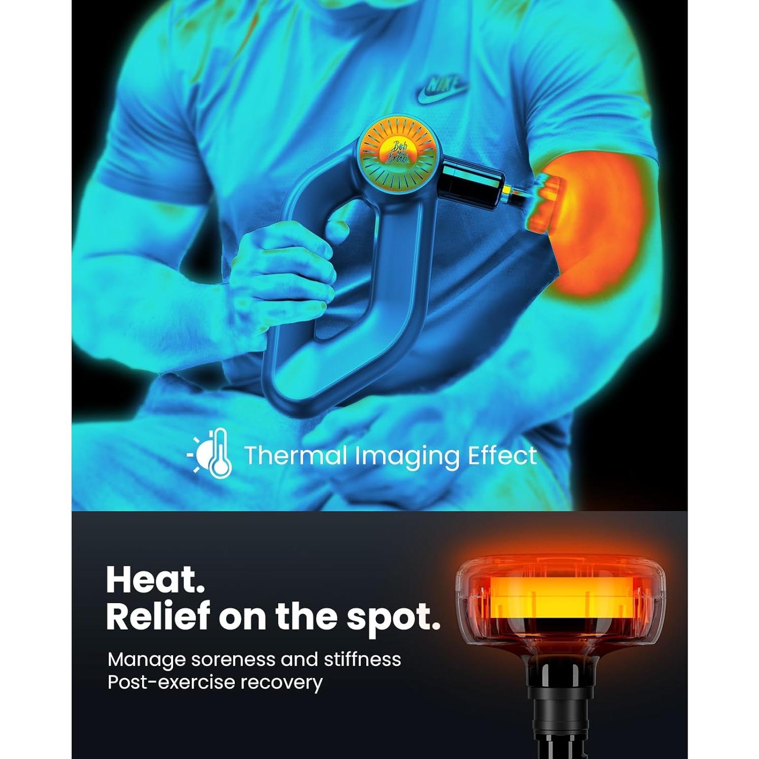 Pistola de Masaje BOB Y BRAD D6 Pro Plus con Calor 1.27kg