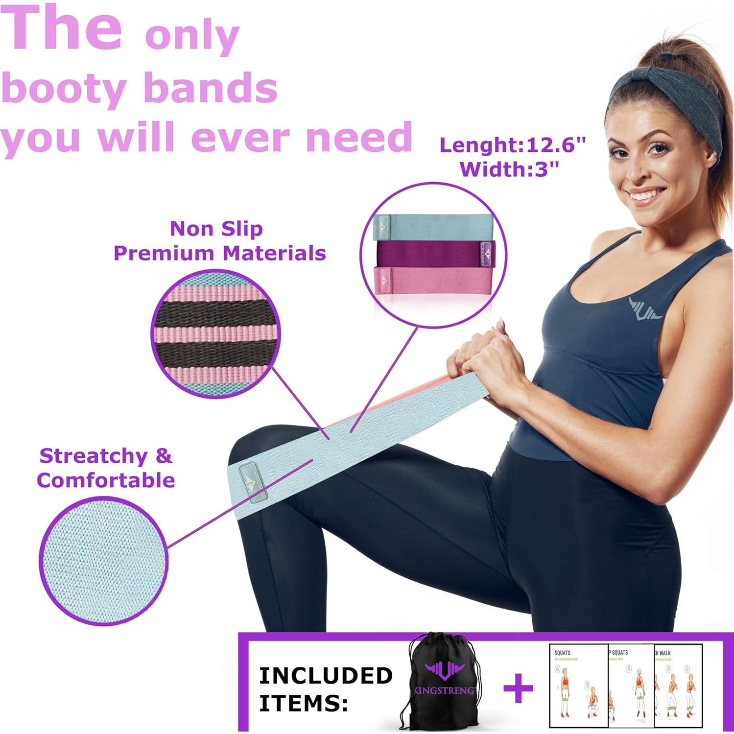 Bandas de Resistencia Vikingstrength para Glúteos - 3 Niveles