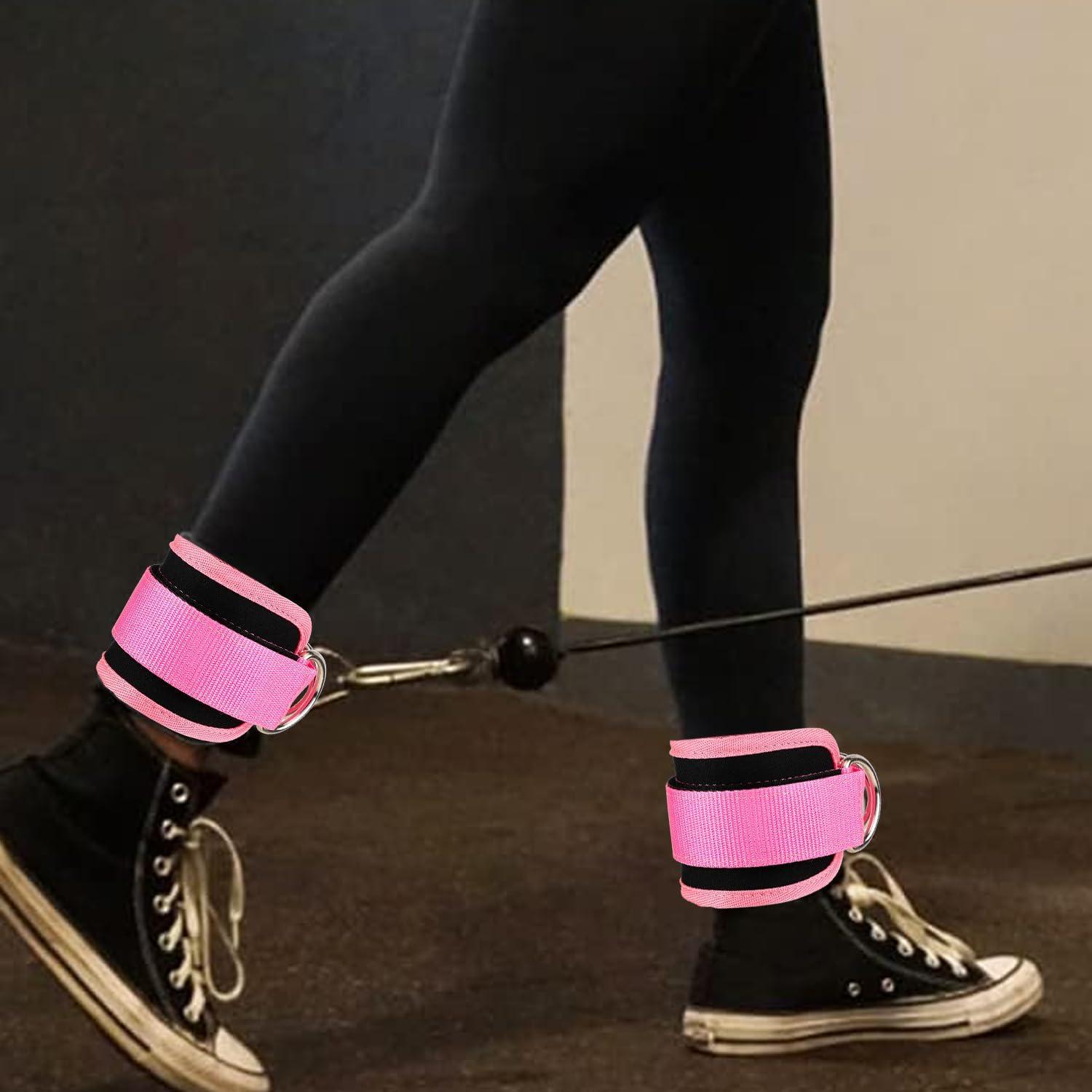 Tirantes de Tobillo Arbootjin para Máquinas de Cable Rosa