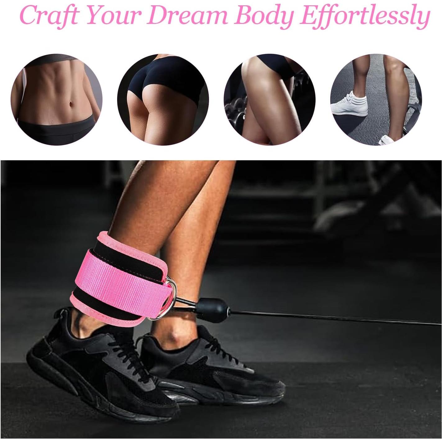 Tirantes de Tobillo Arbootjin para Máquinas de Cable Rosa