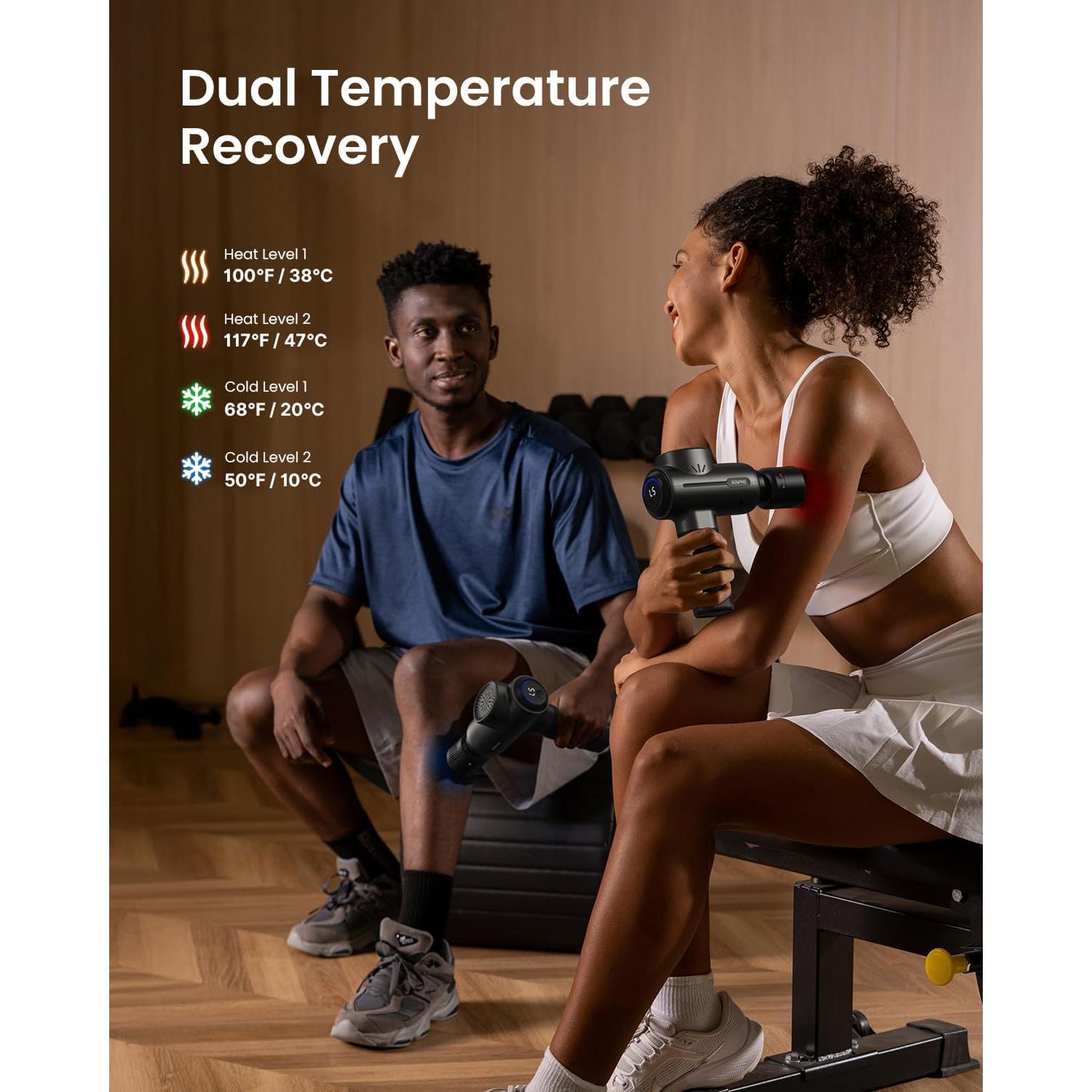 Pistola de Masaje RENPHO con Calor y Frío, 5 Velocidades