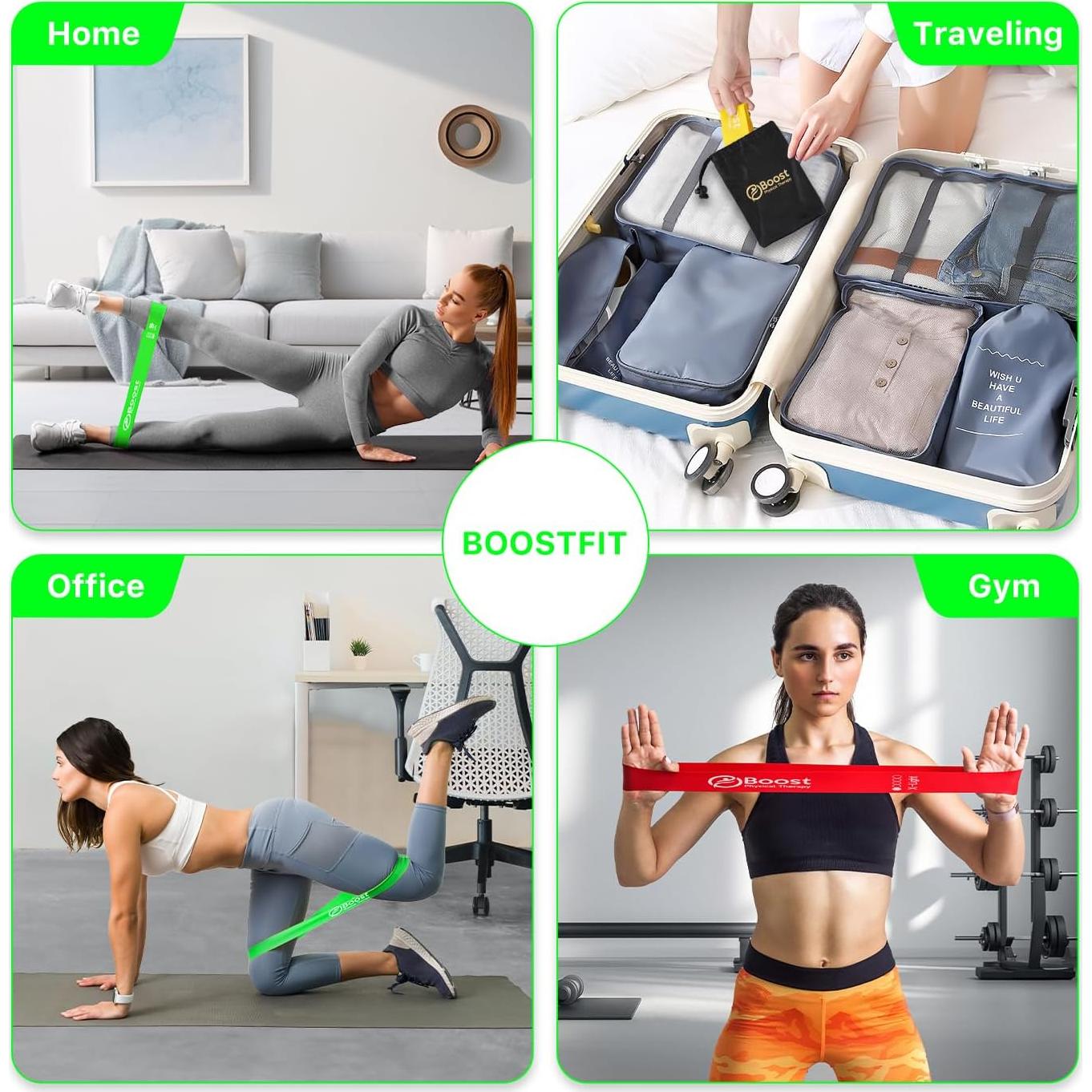 Bandas de Resistencia BOOSTFIT RSB-01, 5 Niveles, Caucho Natural