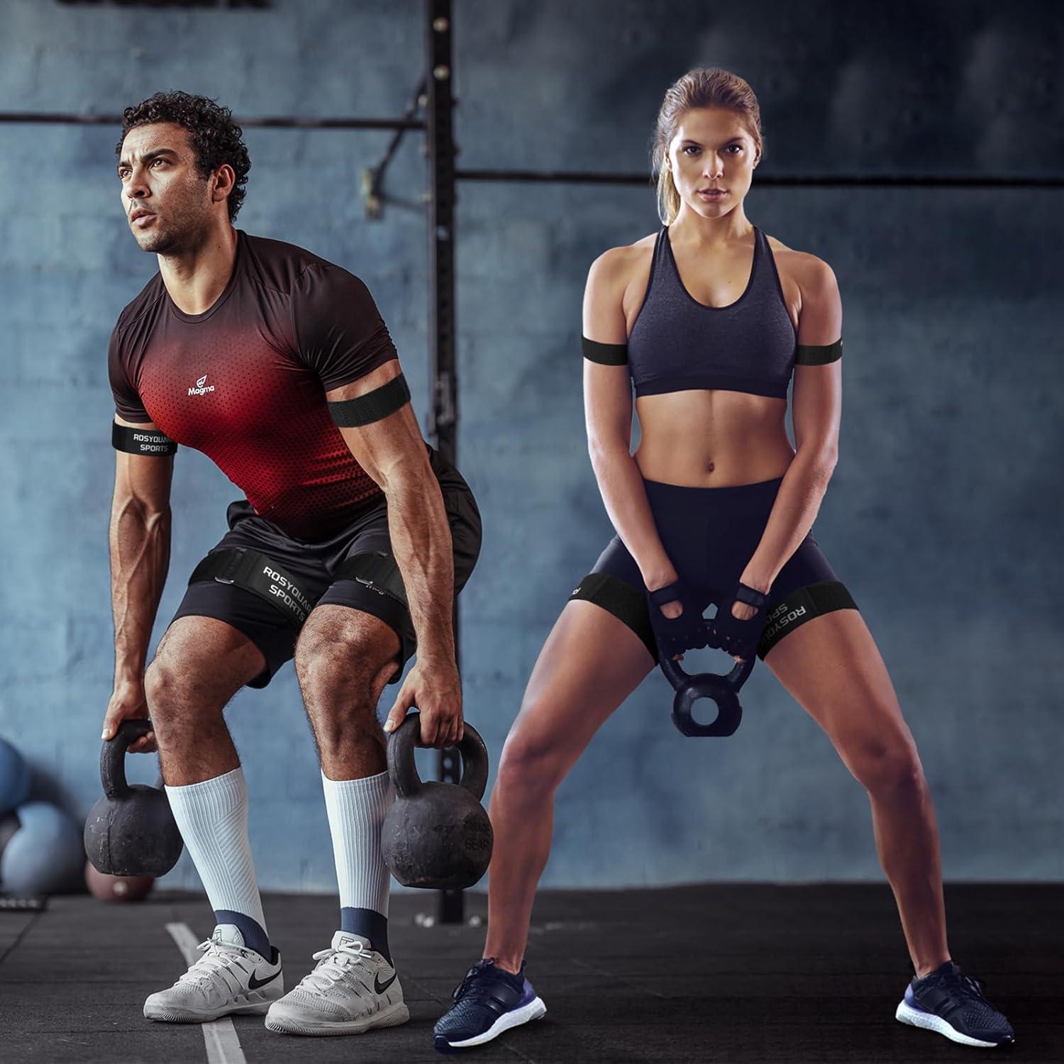 Bandas BFR Ajustables ROSYQUARZ para Glúteos y Brazos 76.2 cm