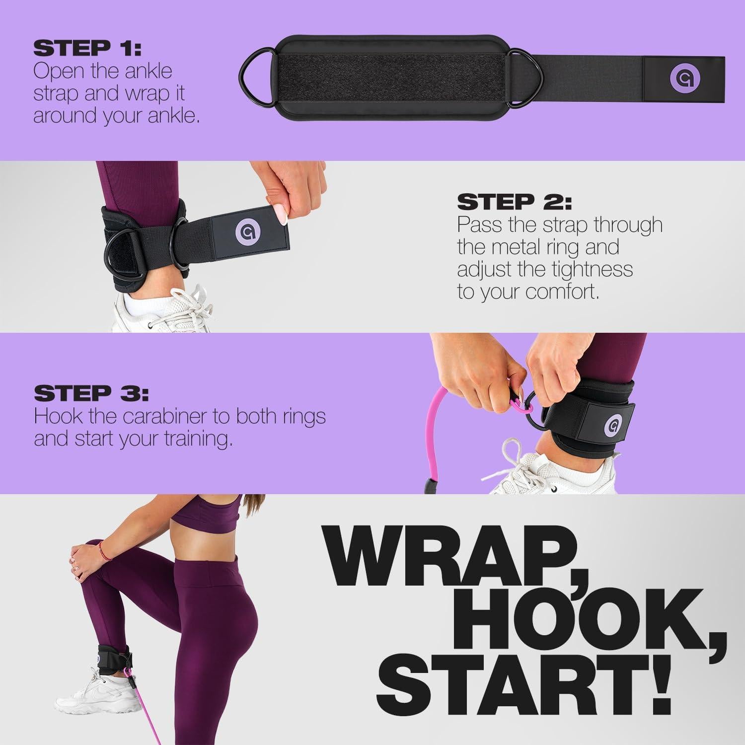 Bandas de Resistencia ActiveGear para Tobillos - 3 Niveles