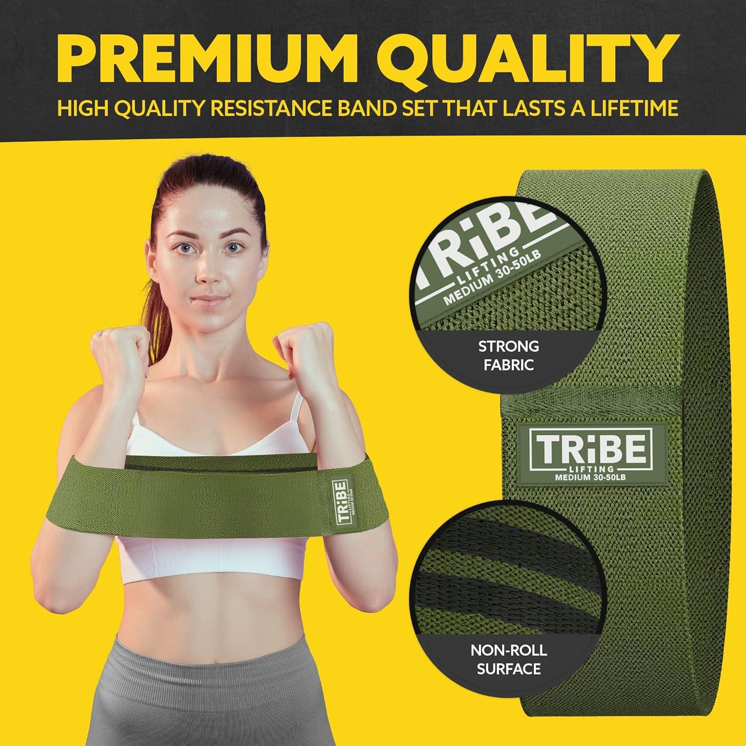 Set de 8 Bandas de Resistencia de Tela Tribe Lifting para Ejercicio