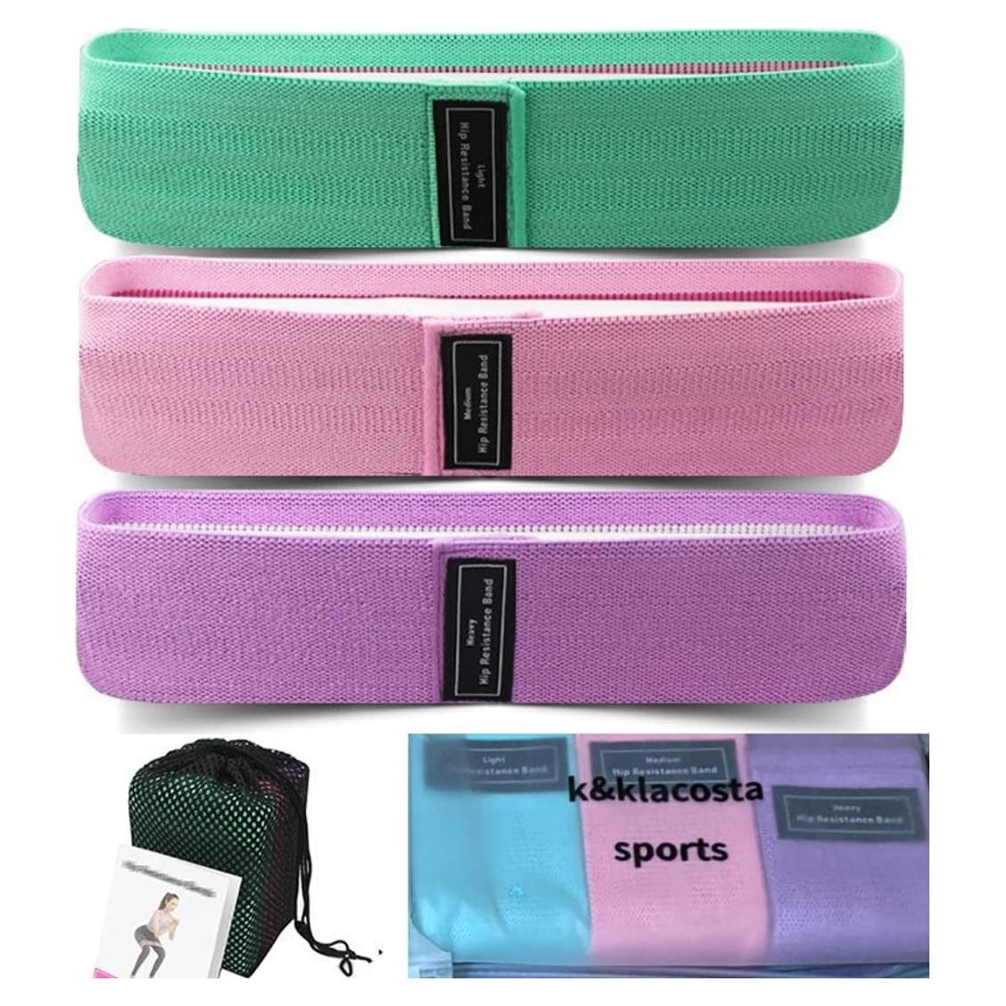 Bandas de Resistencia K&KLACOSTA Set de 3 Niveles Antideslizantes